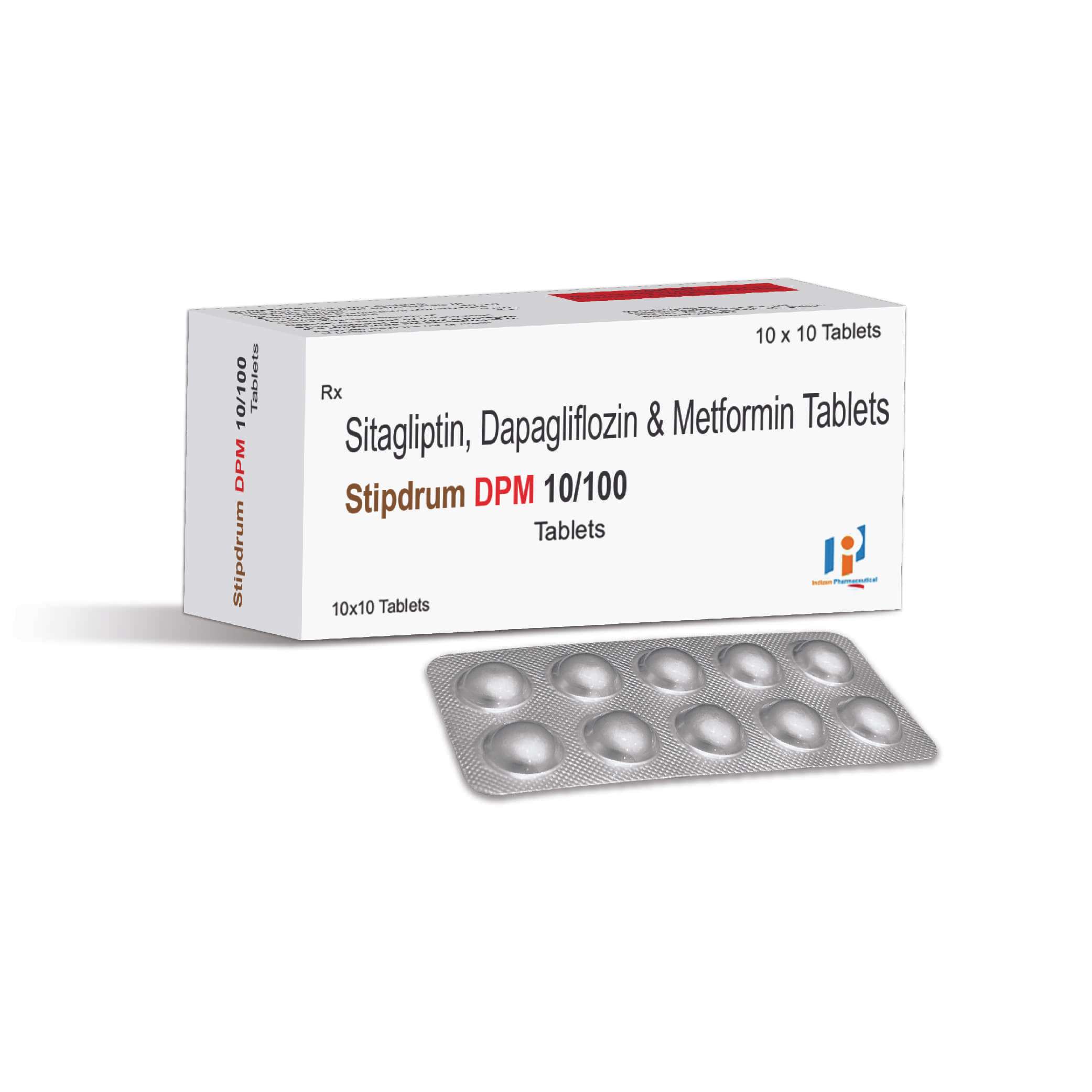 sitagliptin 100 mg + dapagliflozin 10 mg + metformin 500 mg