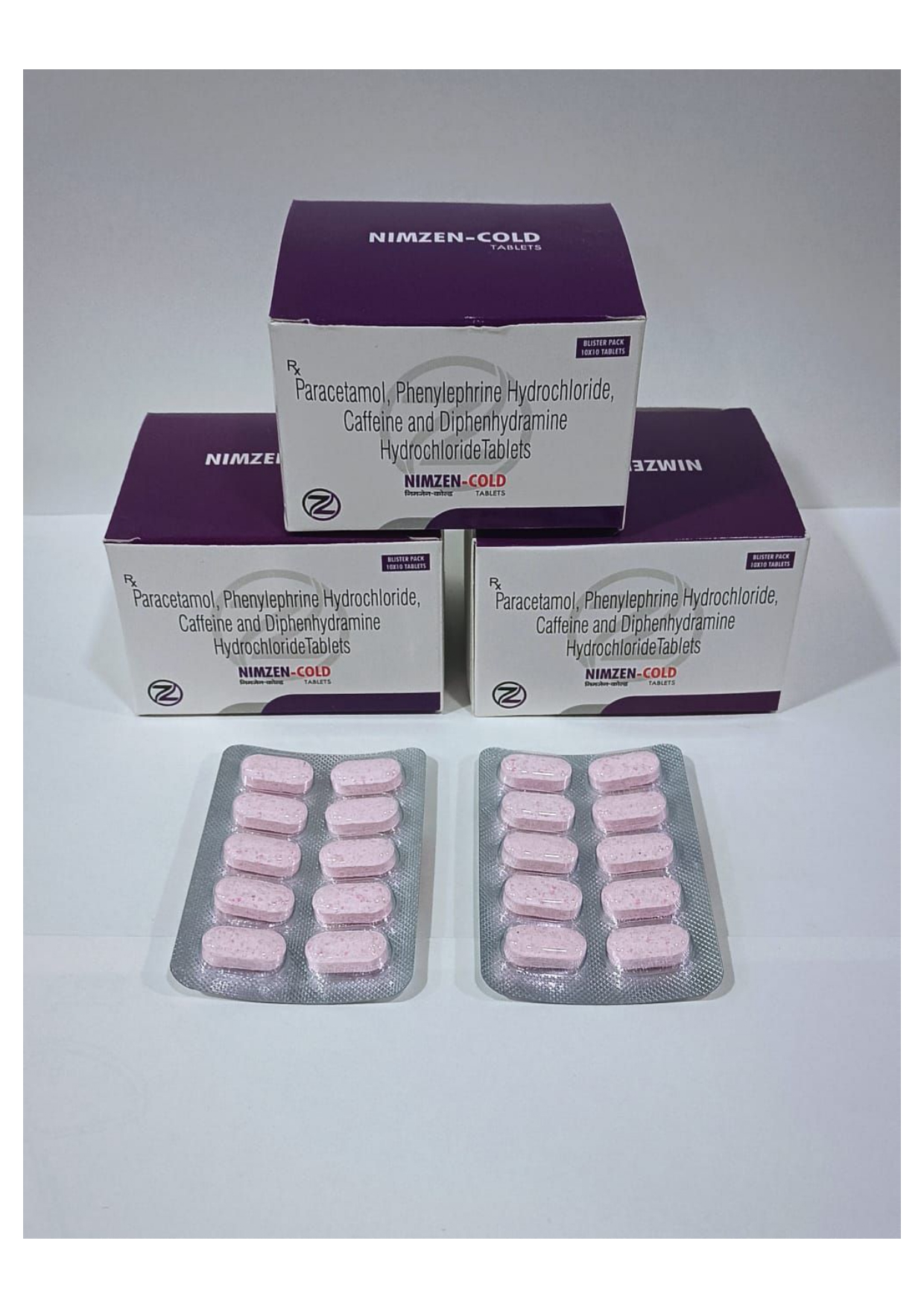 paracetamol 500mg tablets + dihydrochloride 25mg + caffeine 30mg & phenylephrine hydrochloride  5mg