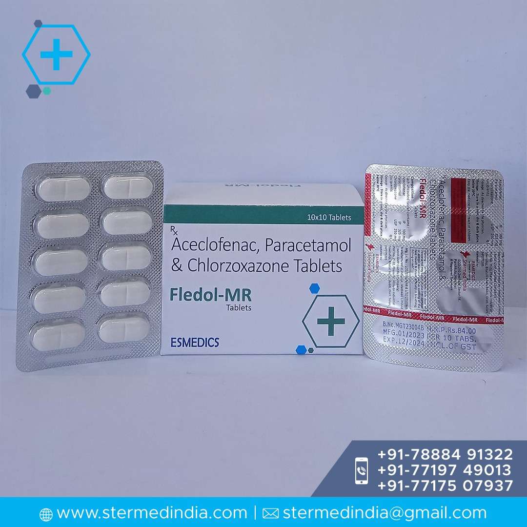 aceclofenac + paracetamol + chlorxoxazone