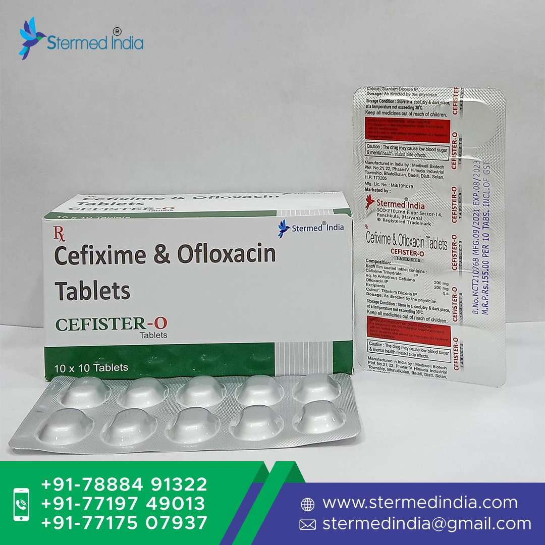 cefixime 200mg + ofloxacin 200mg