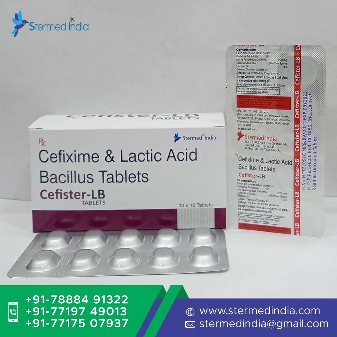 cefixime trihydrate 200 mg + lactic acid bacillus