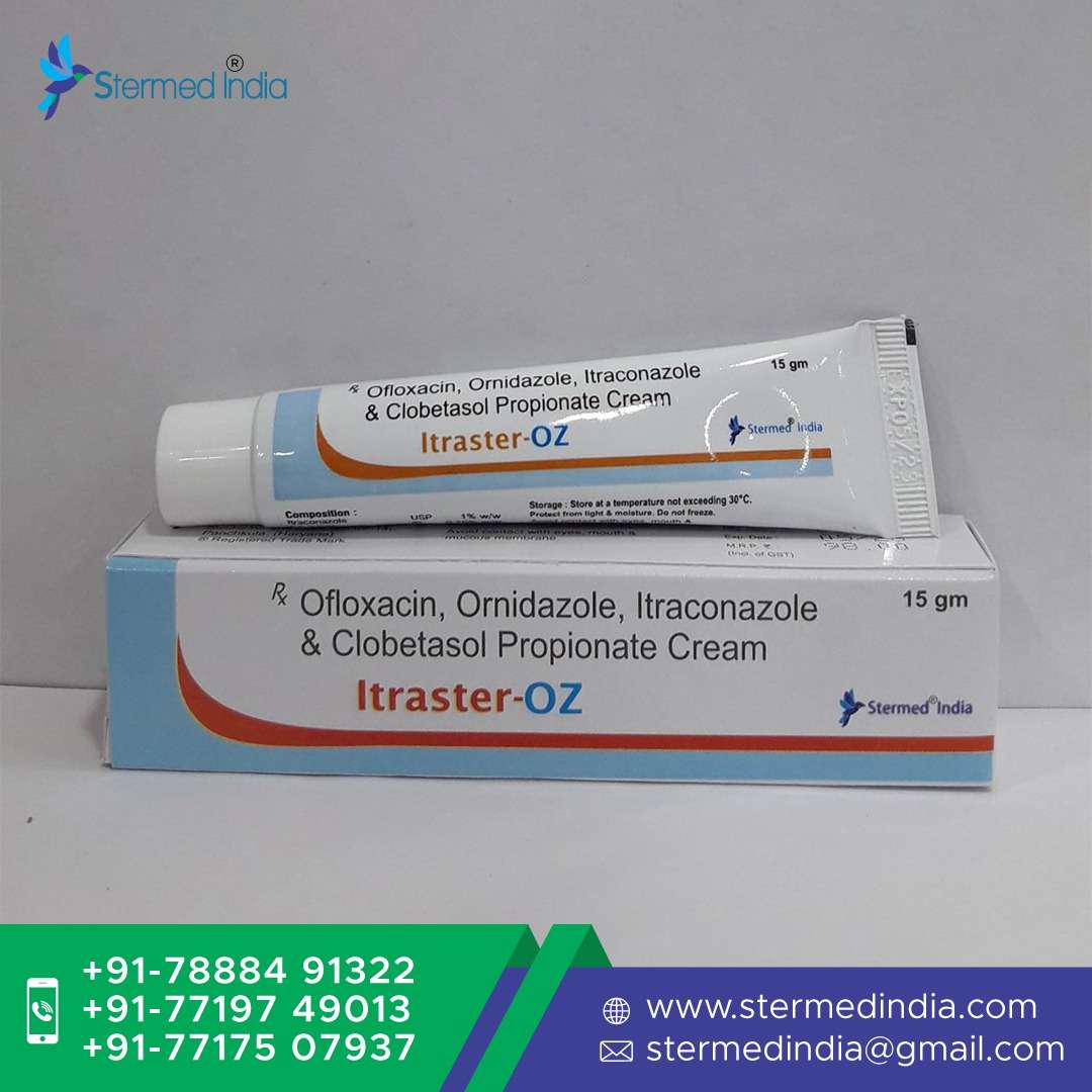 itraconazole + ofloxacin + ornidazole + clobetasole propionate cream