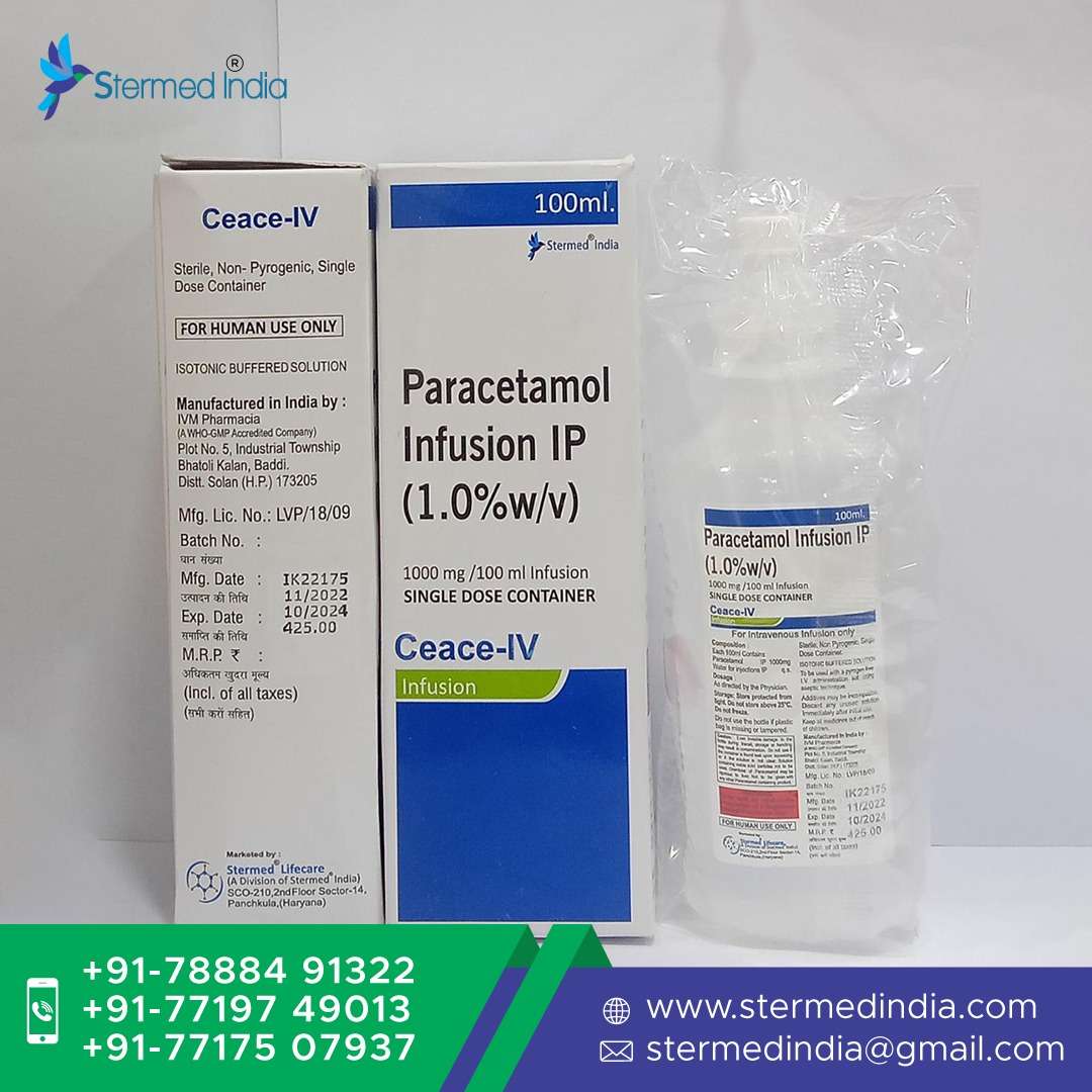 paracetamol infusion ip(1% w/v)