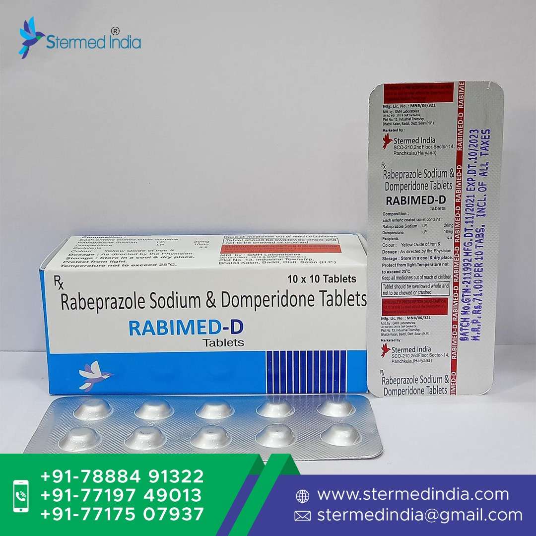 rabeprazole sodium 20 mg + domperidone 10 mg