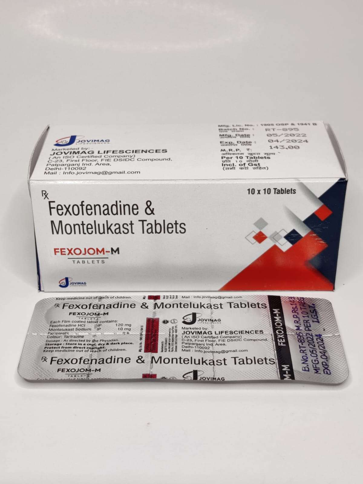 fexofenadine hcl 120 mg+montelukast 10 mg
