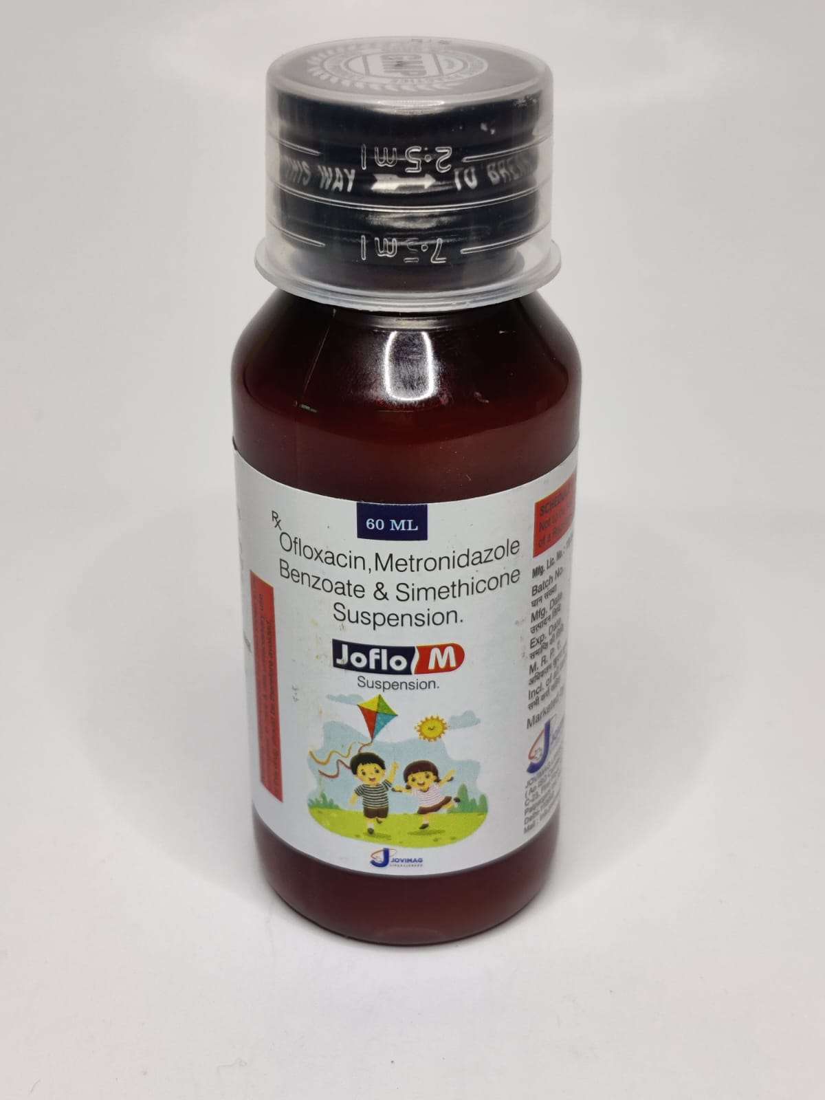 ofloxacin 50 mg+ metronidazole benzorate 120 mg + simethicone 10 mg