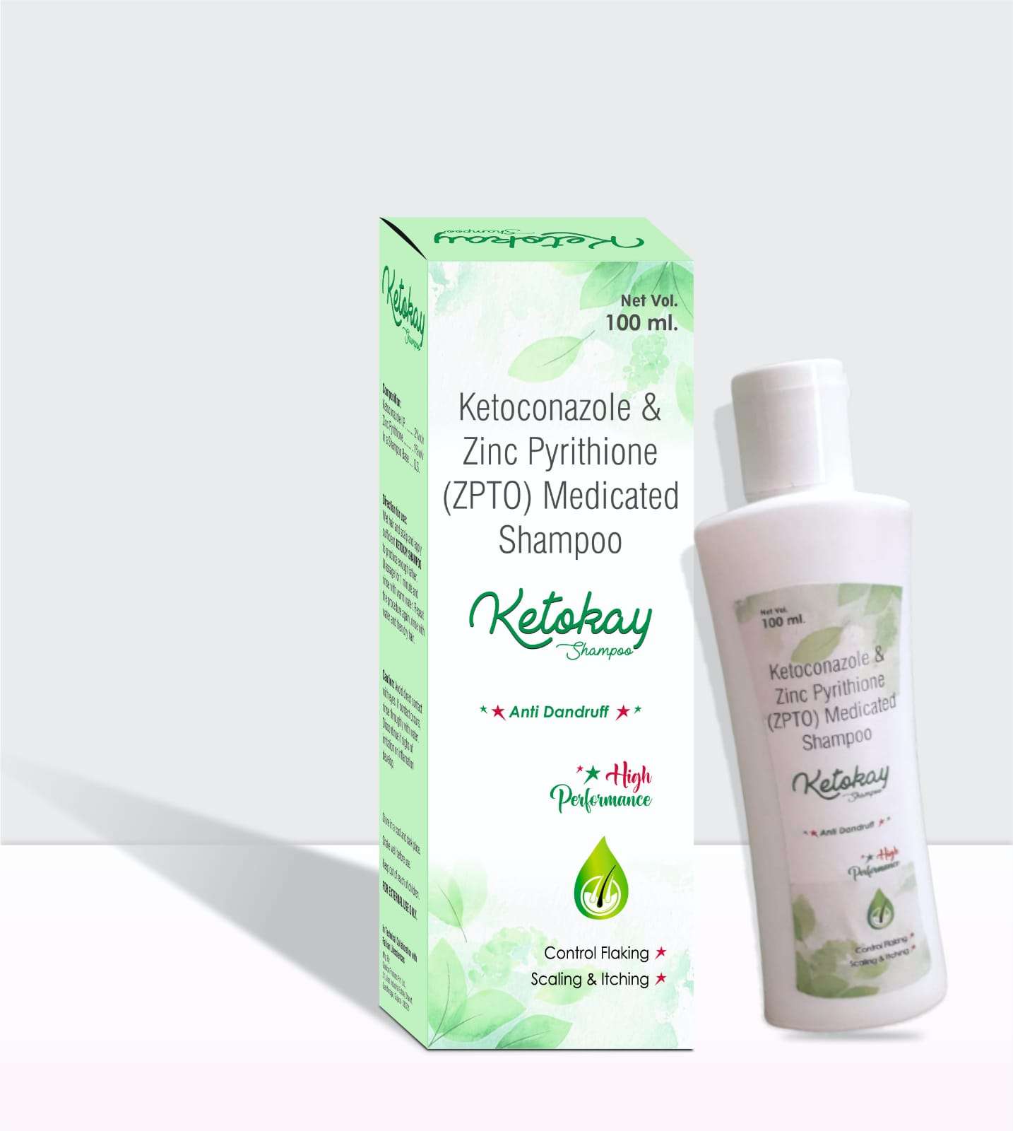 ketoconazole 2% w/v + zinc pyrithione 1% w/v
shampoo base