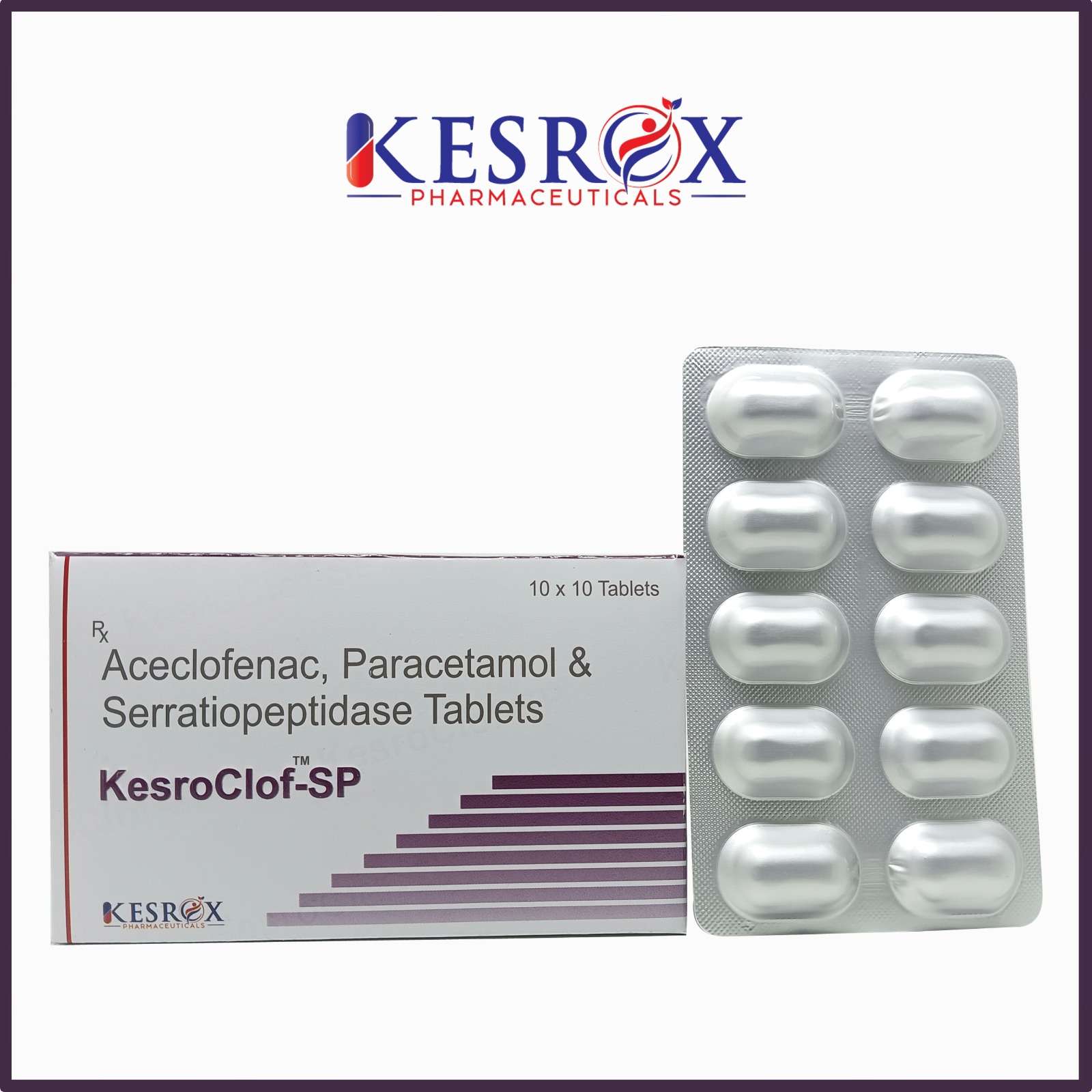 aceclofenac 100 mg,paracetamol 325 mg & serratiopeptidase 15mg tablets