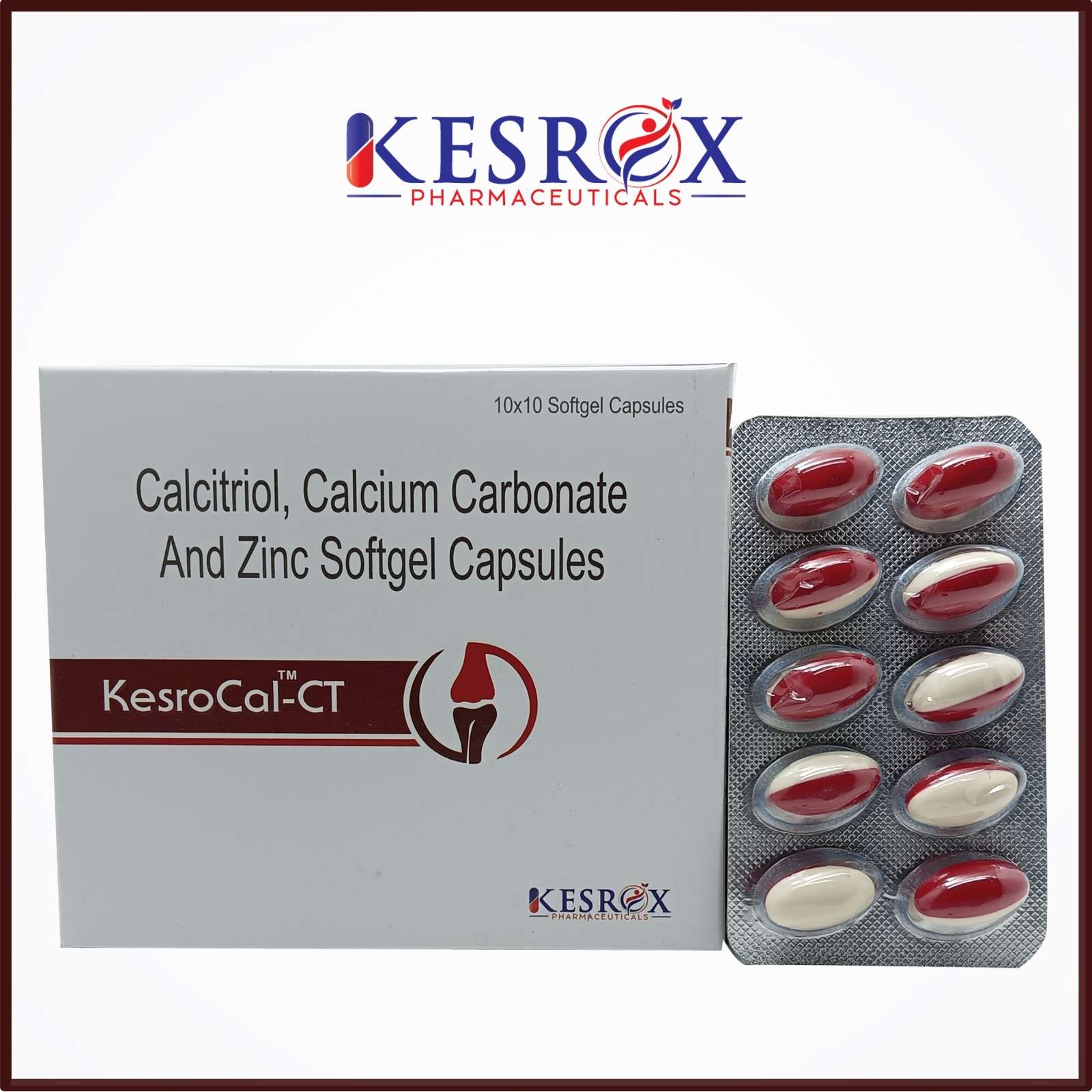calcitriol 0.25 mg, calcium carbonate 500 mg (eq. to elemental calcium) 200 mg &
 zinc sulphate monohydrate 7.5mg  capsules