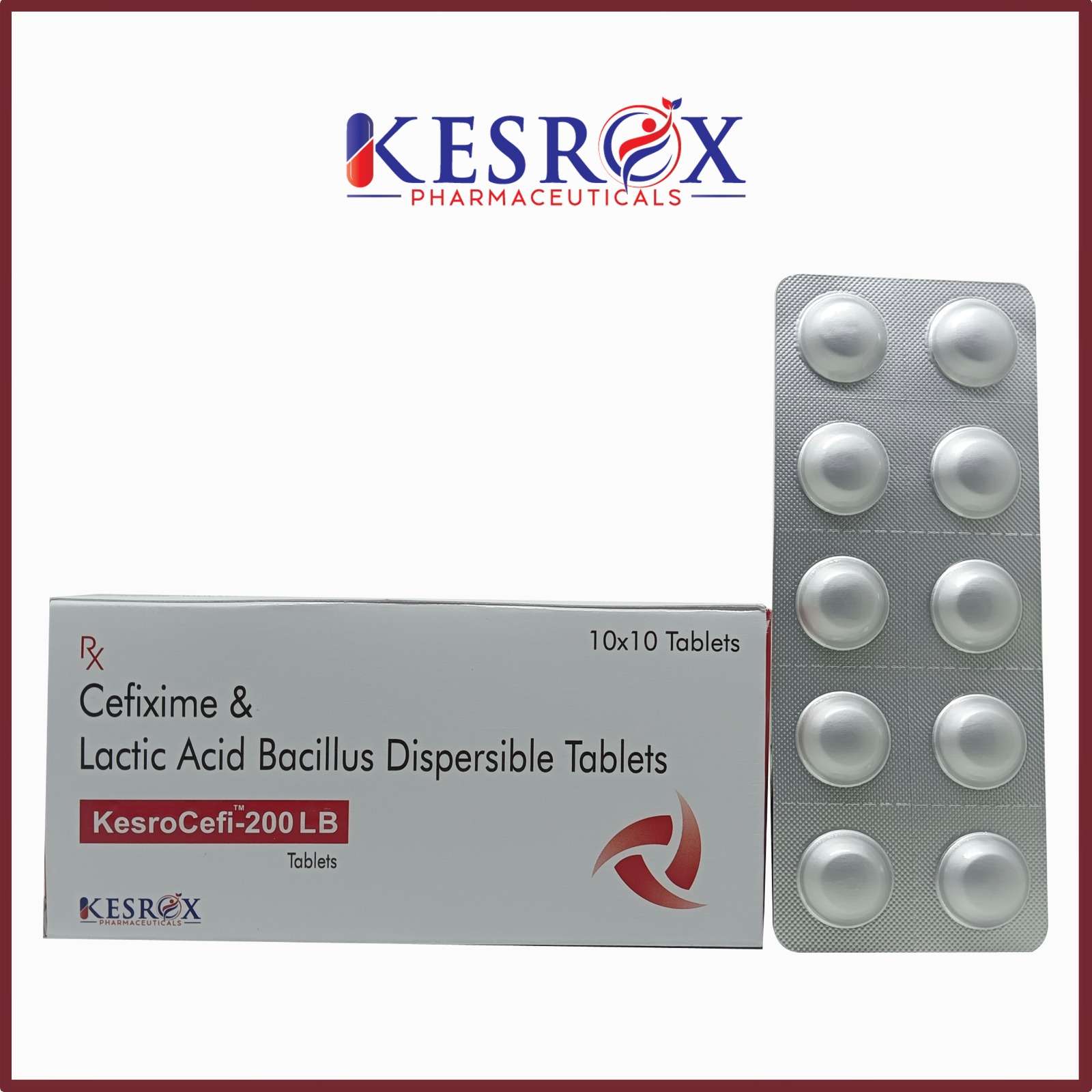 cefixime trihydrate 200 mg & lactic acid bacillus 60 million spores  dispersiable  tablet