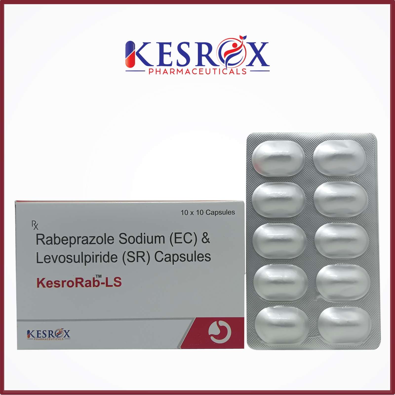 rabeprazole sodium 20 mg & levosulpiride 75 mg in sustain release capsules  (alu-alu)