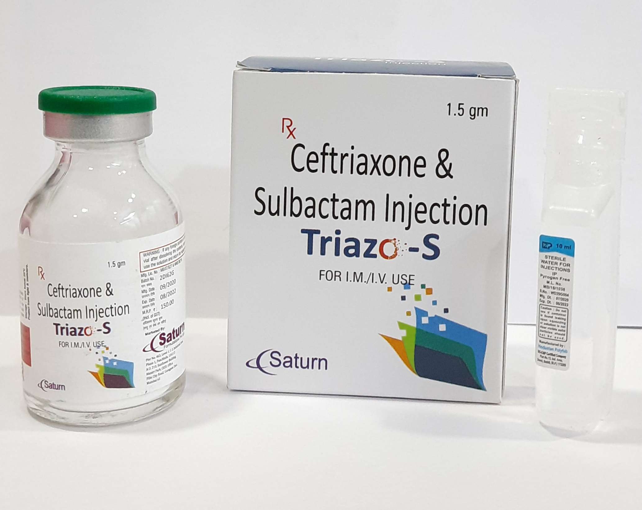 ceftriaxone 1gm + sulbactam 500mg inj