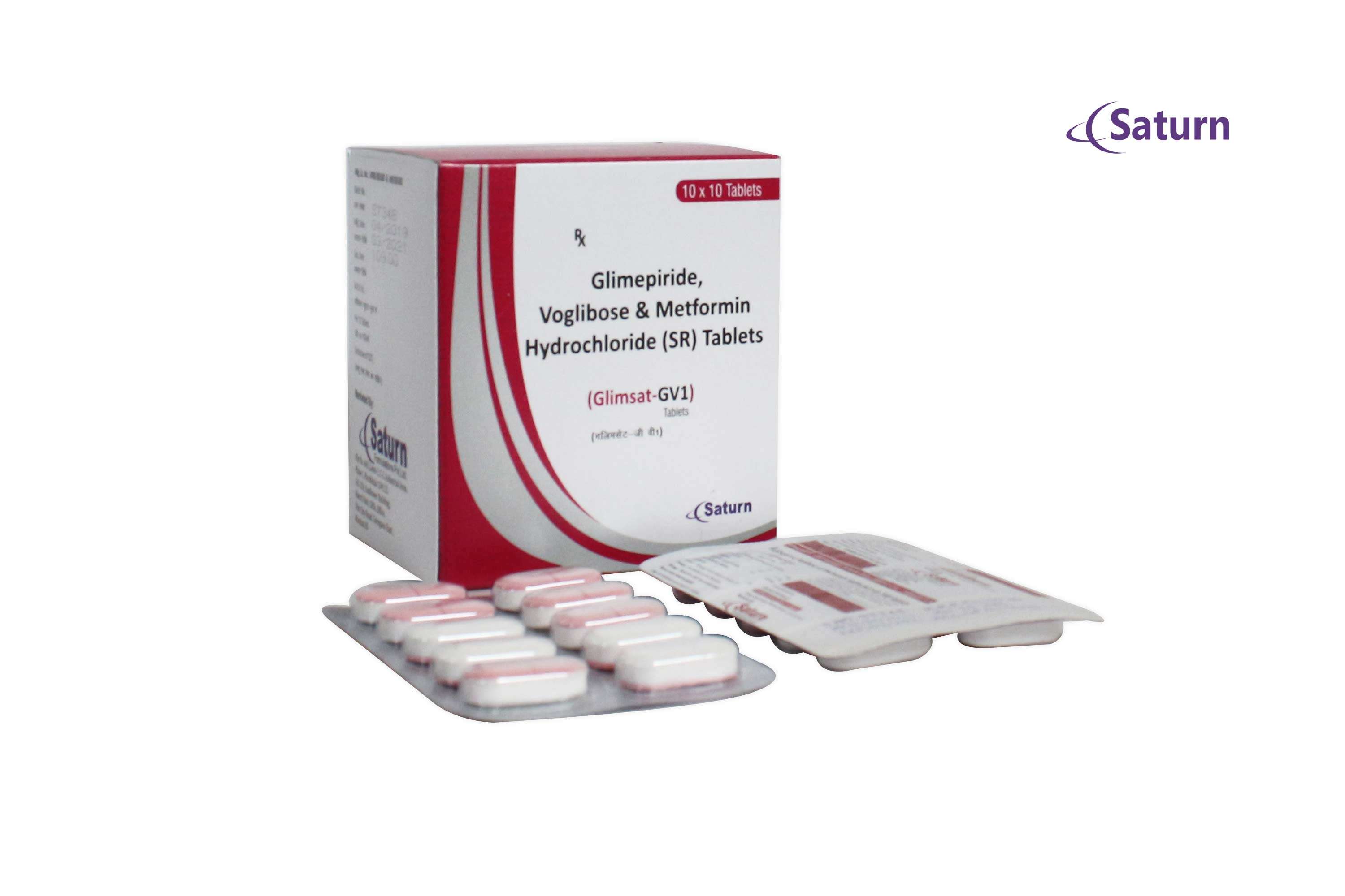 glimepiride 1mg+metformin 500mg+voglibose 0.2 mg