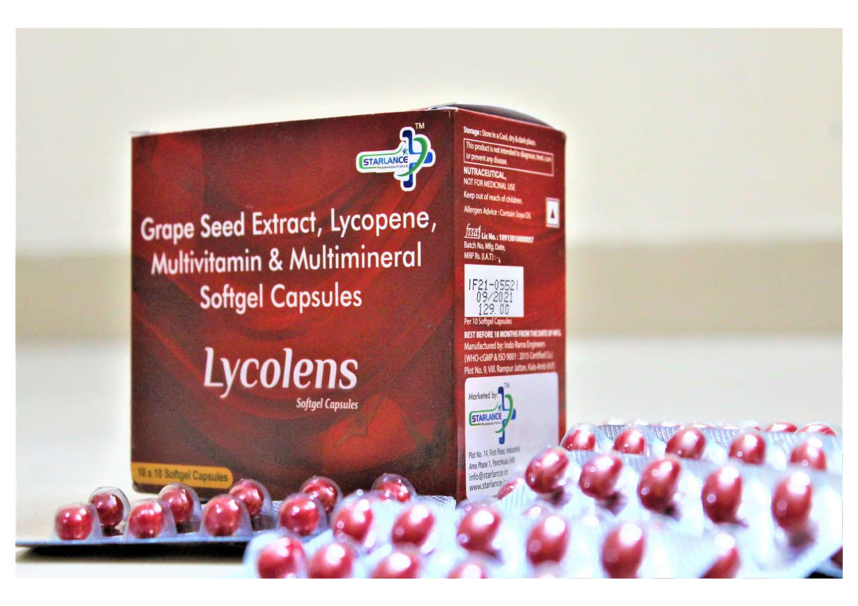 lycopene + grape seed extracts + lutein +
multiminerals + multivitamins & antioxidants