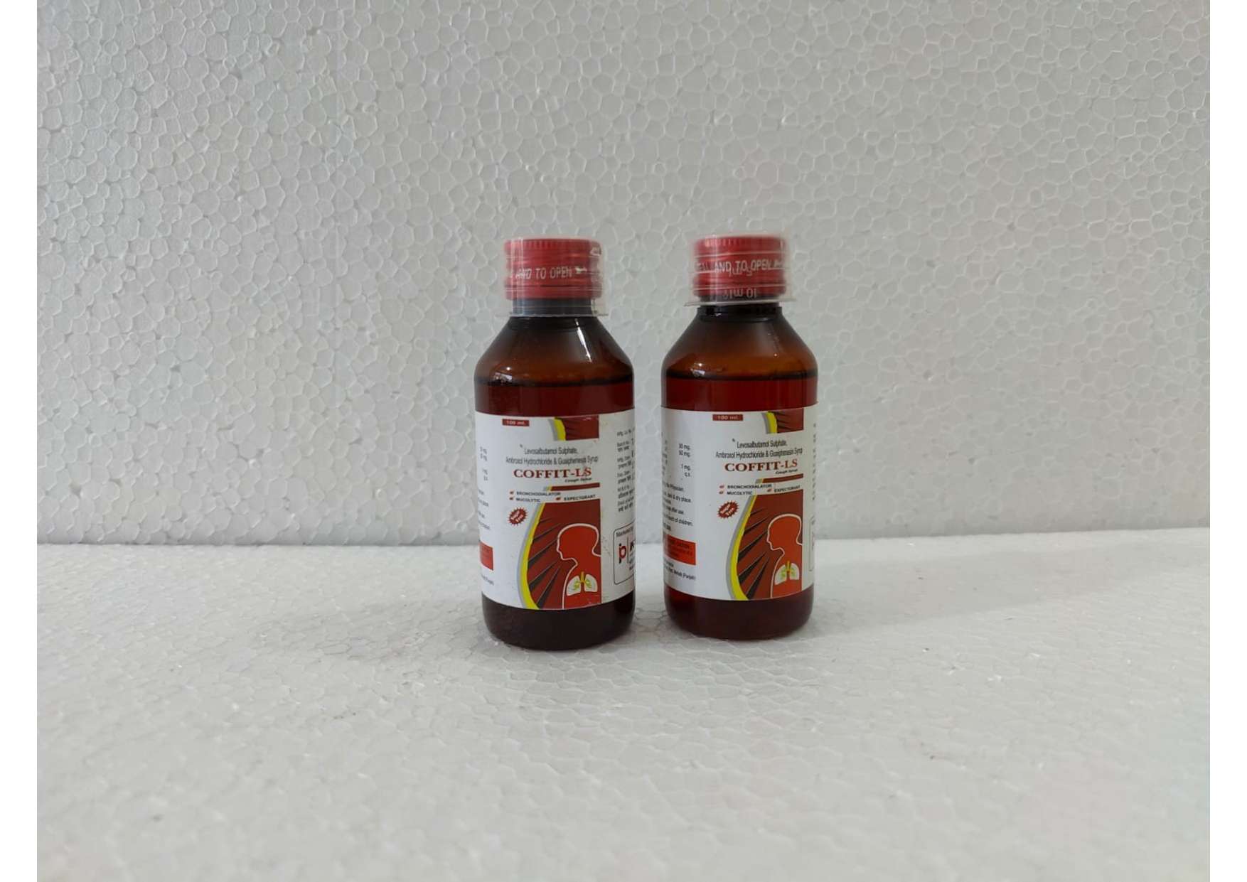 ambroxol hcl 30 mg,levo salbutamol sulphate ip 1 mg guaiphensin ip 50 mgflavored syrup base