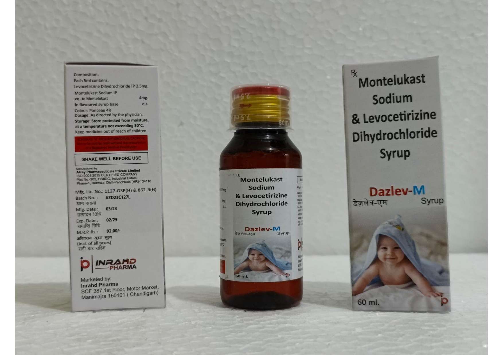 levocetirizine 5 mg+montelukast 10mg bottle