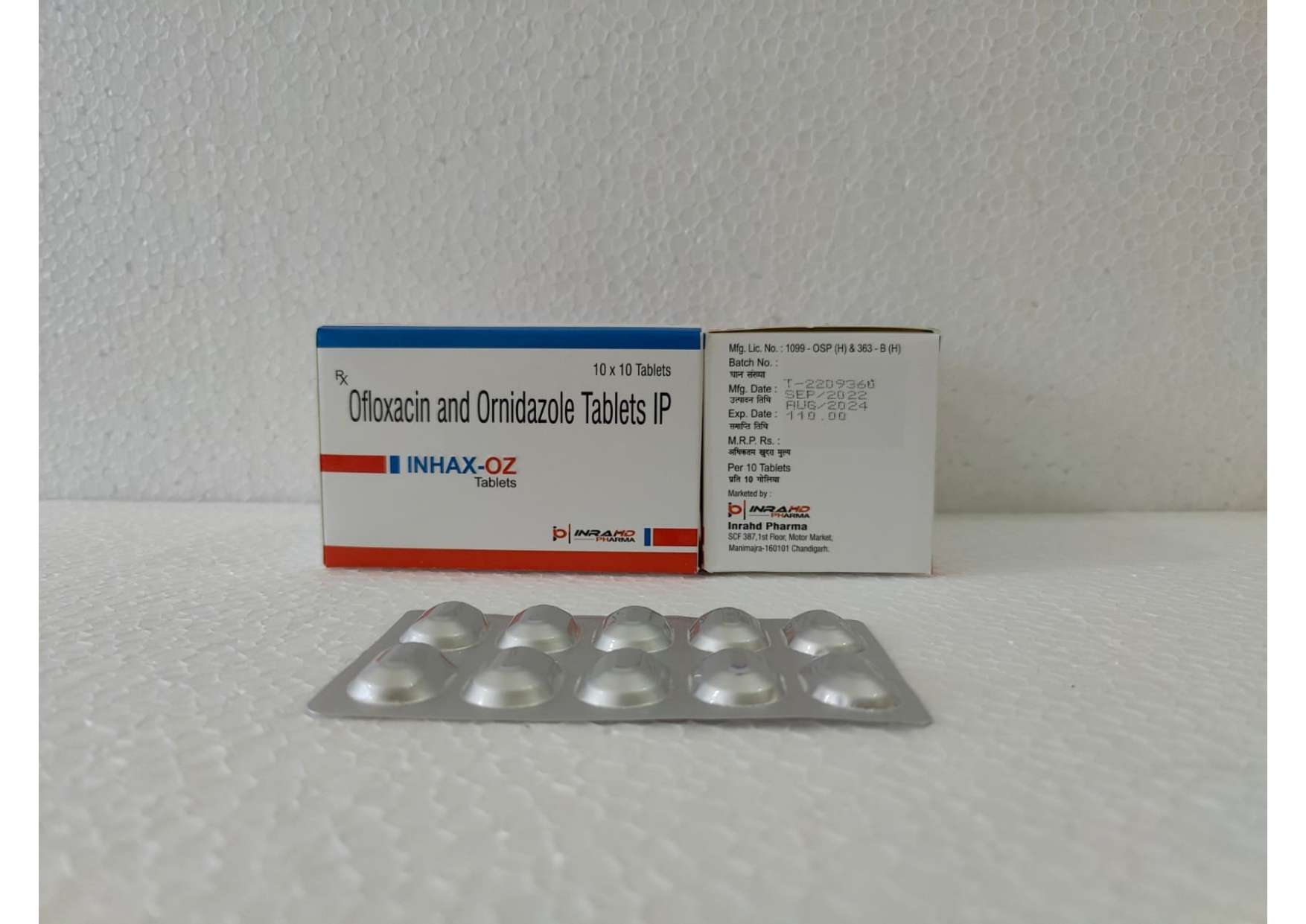 ofloxacin 200mg+ornidazole
500mg