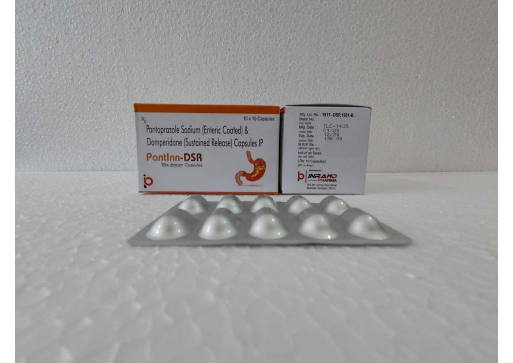 pantaprazole 40
mg+domperidine 10 mg