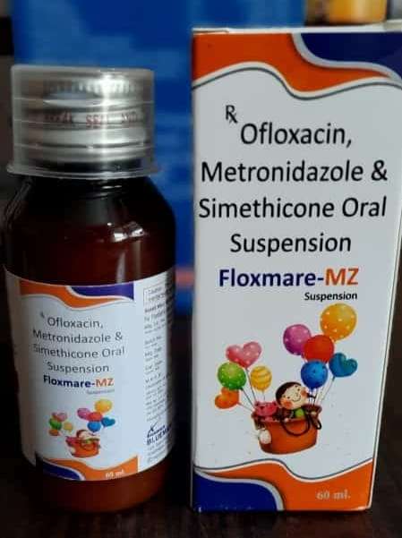 ofloxacin 50mg+metronidazole benzoate 120mg + simethicone 10mg