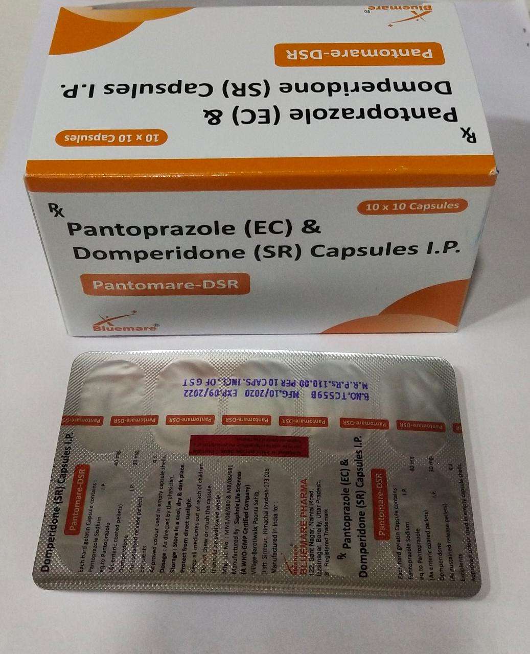 pantoprazole sodium 40mg+domperidone 30mg