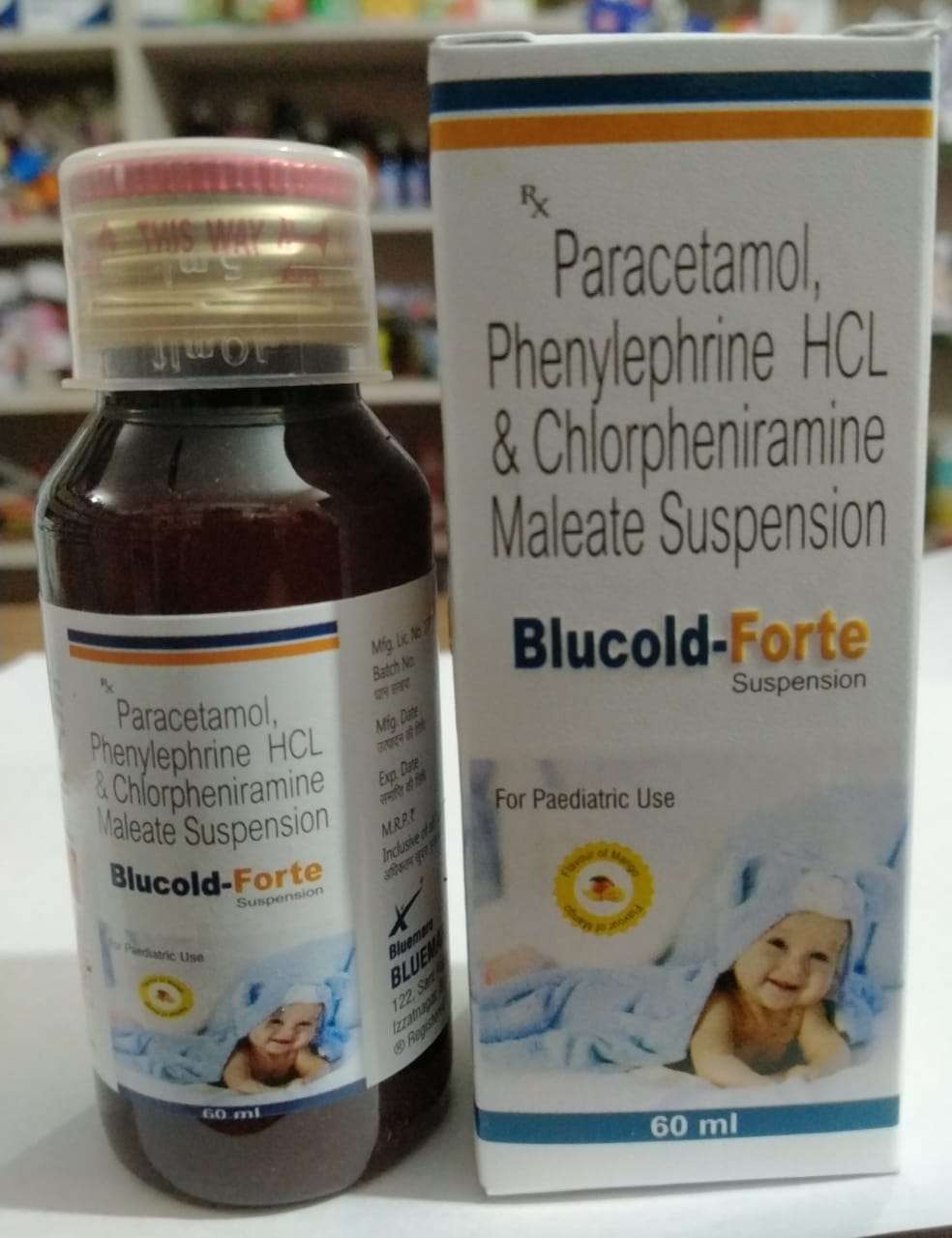 paracetamol 250mg + phenylephrine hcl 5mg + chlorpheniramine maleate 2mg