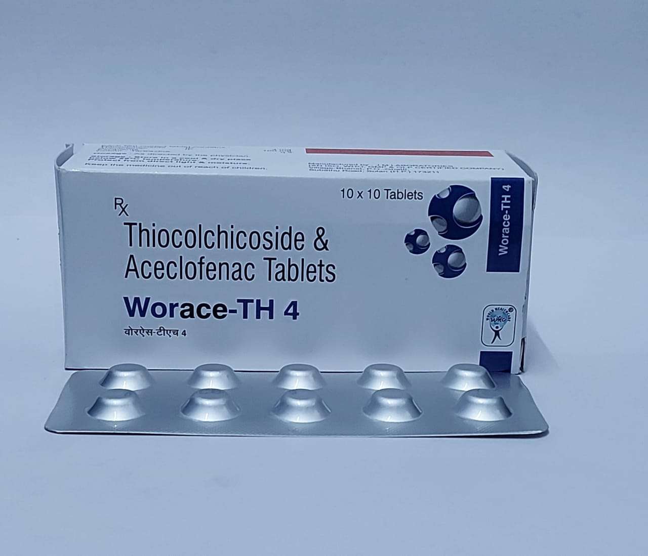 acceclofenac 100 mg+ thicochikoside 4mg