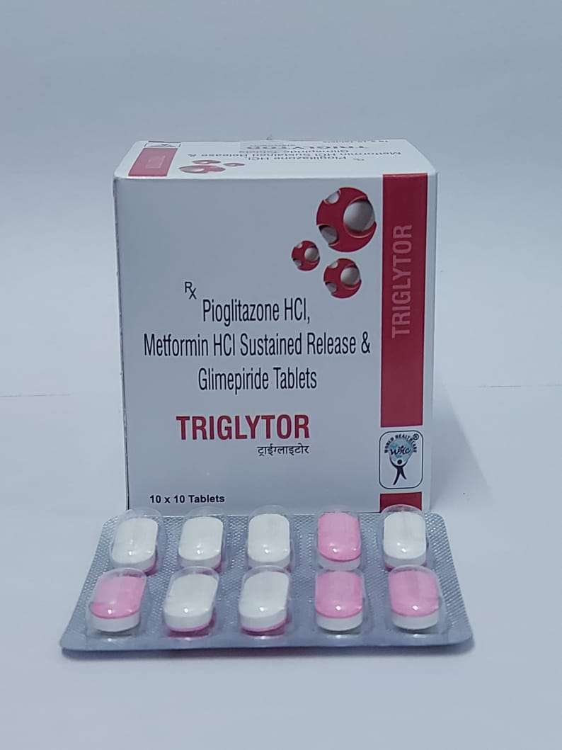 glimiperide 2mg + metformin 500mg sr + pioglitazone 15mg (bilayered tablet)