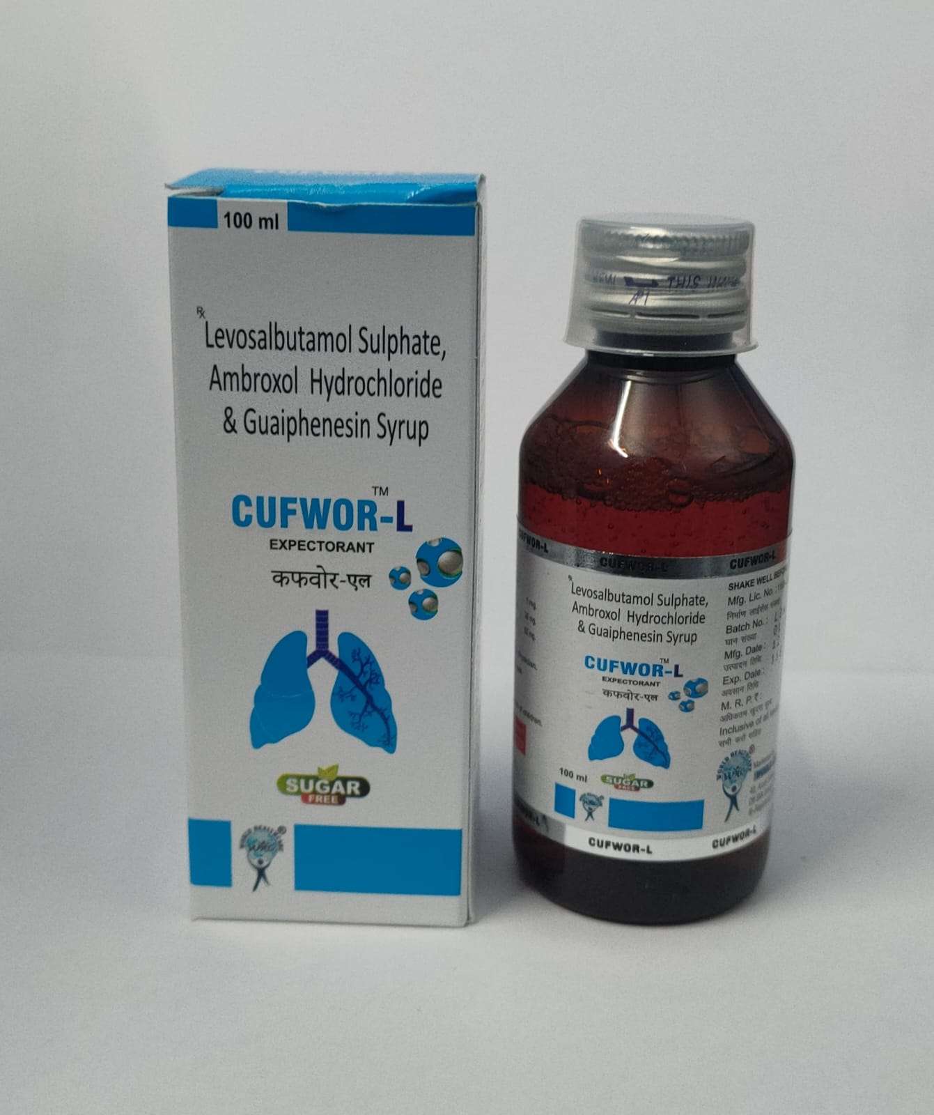 levosalbutamol 1 mg + guaphenesin 50 mg + ambroxol 30 mg + menthol