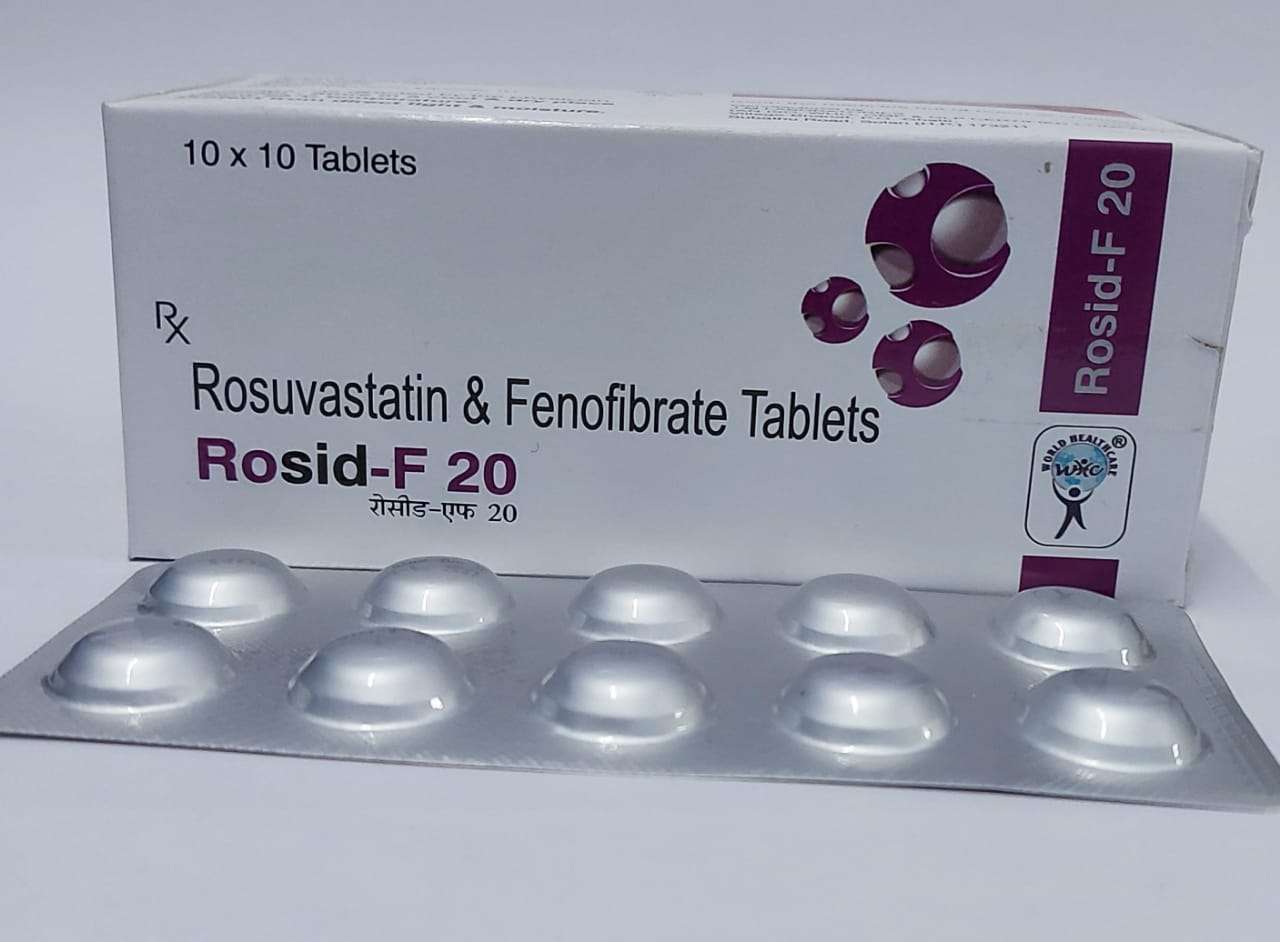 rosuvastatin 20 mg + micronised fenofibrate 160 mg