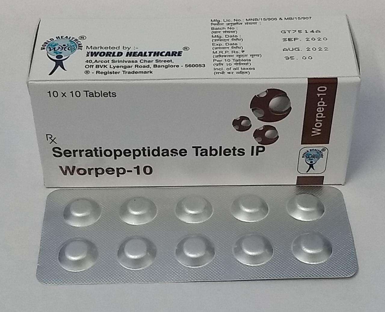 serratiopeptidase 10 mg