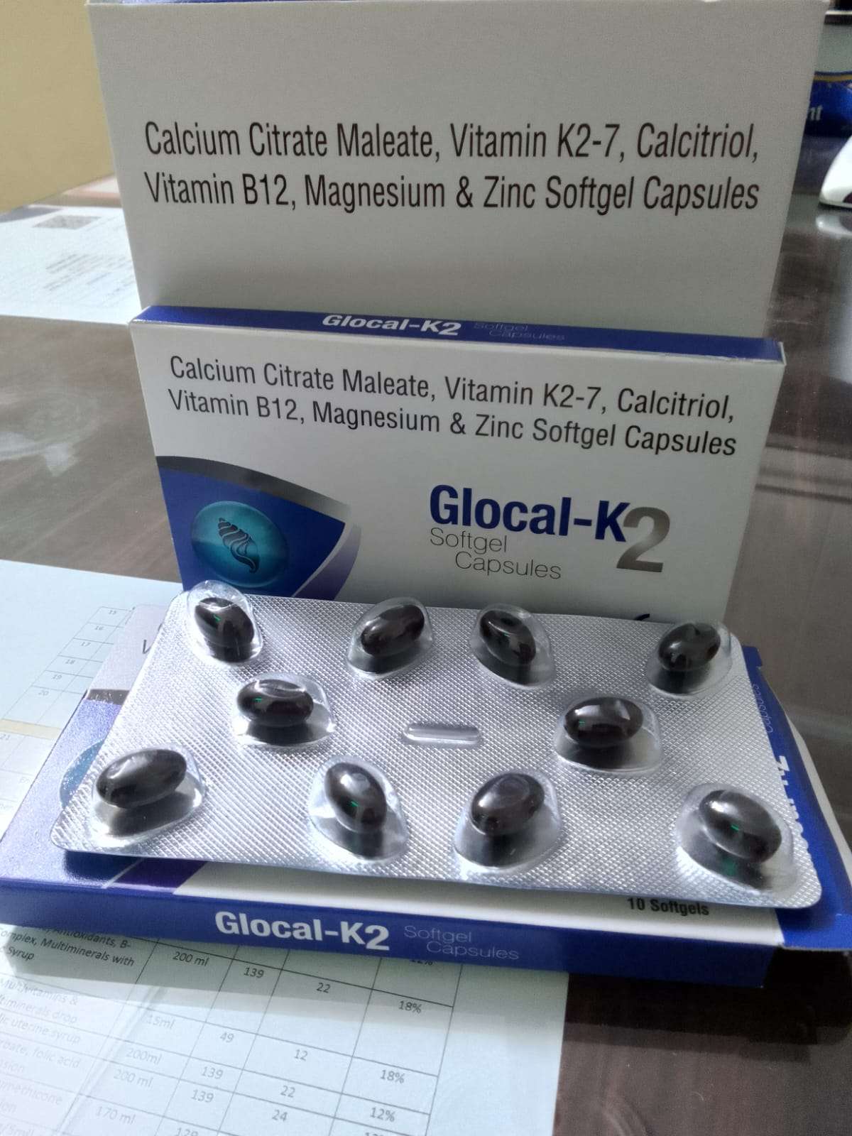 calcium, vitamin-k2, calcitrol, methylcobalamine  & zinc softgel