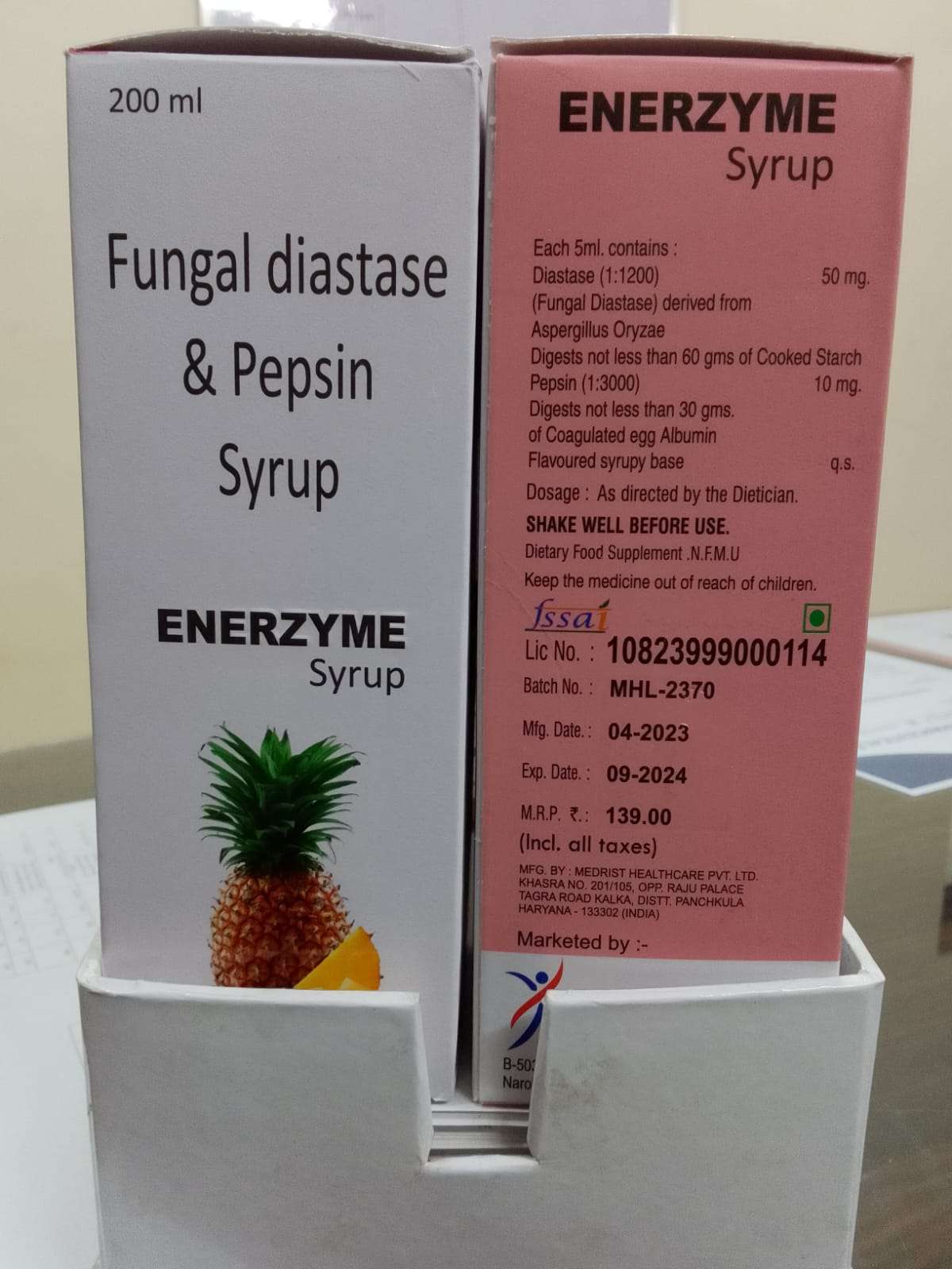 fungal diastase 50mg & pepsin 10mg syrup