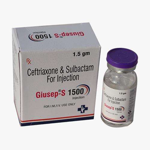 ceftriaxone sodium 1 gm + sulbactum  500 mg