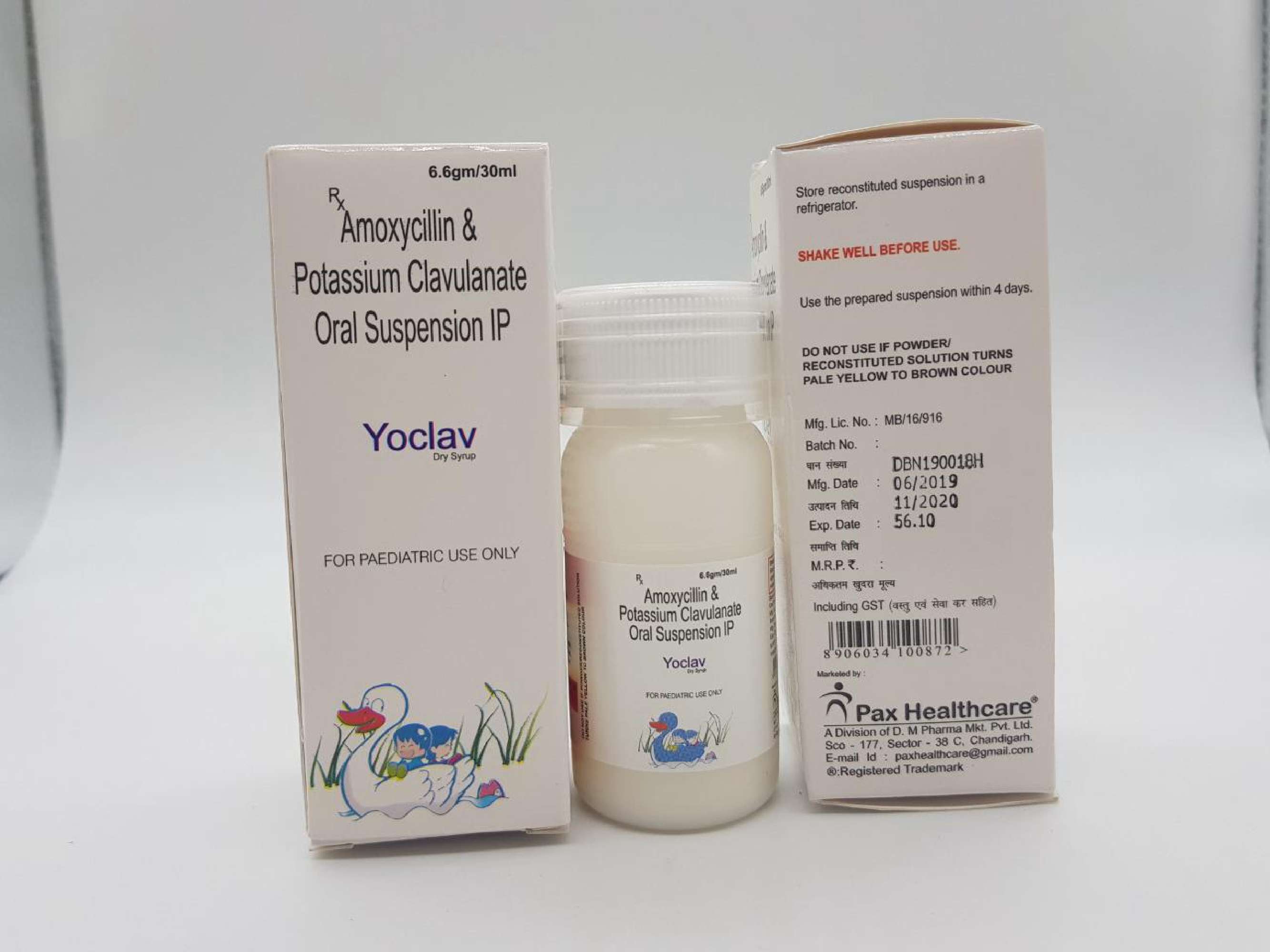 amoxycillin 200 mg+ clavulanic acid28.5 mg/5ml