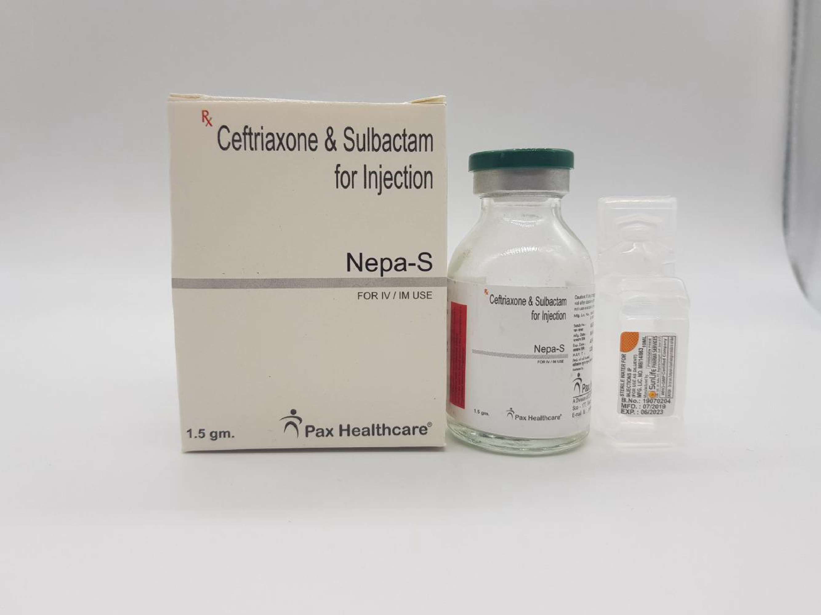 ceftriaxone- 1000 + sulbactum- 500