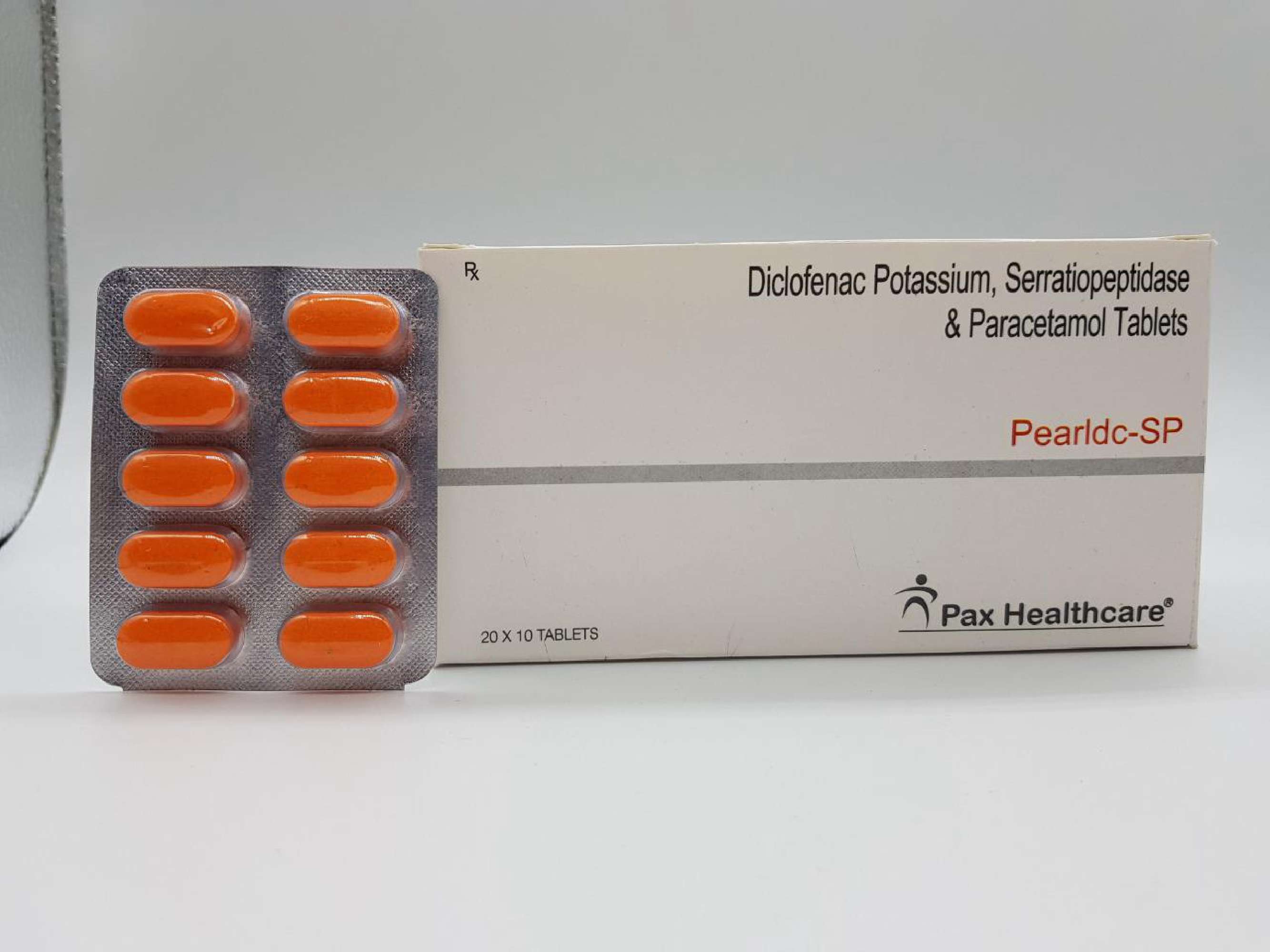 diclofenac potassium 50 mg + paracetamol 325 mg + serratiopeptidase 10 mg  (special pack)