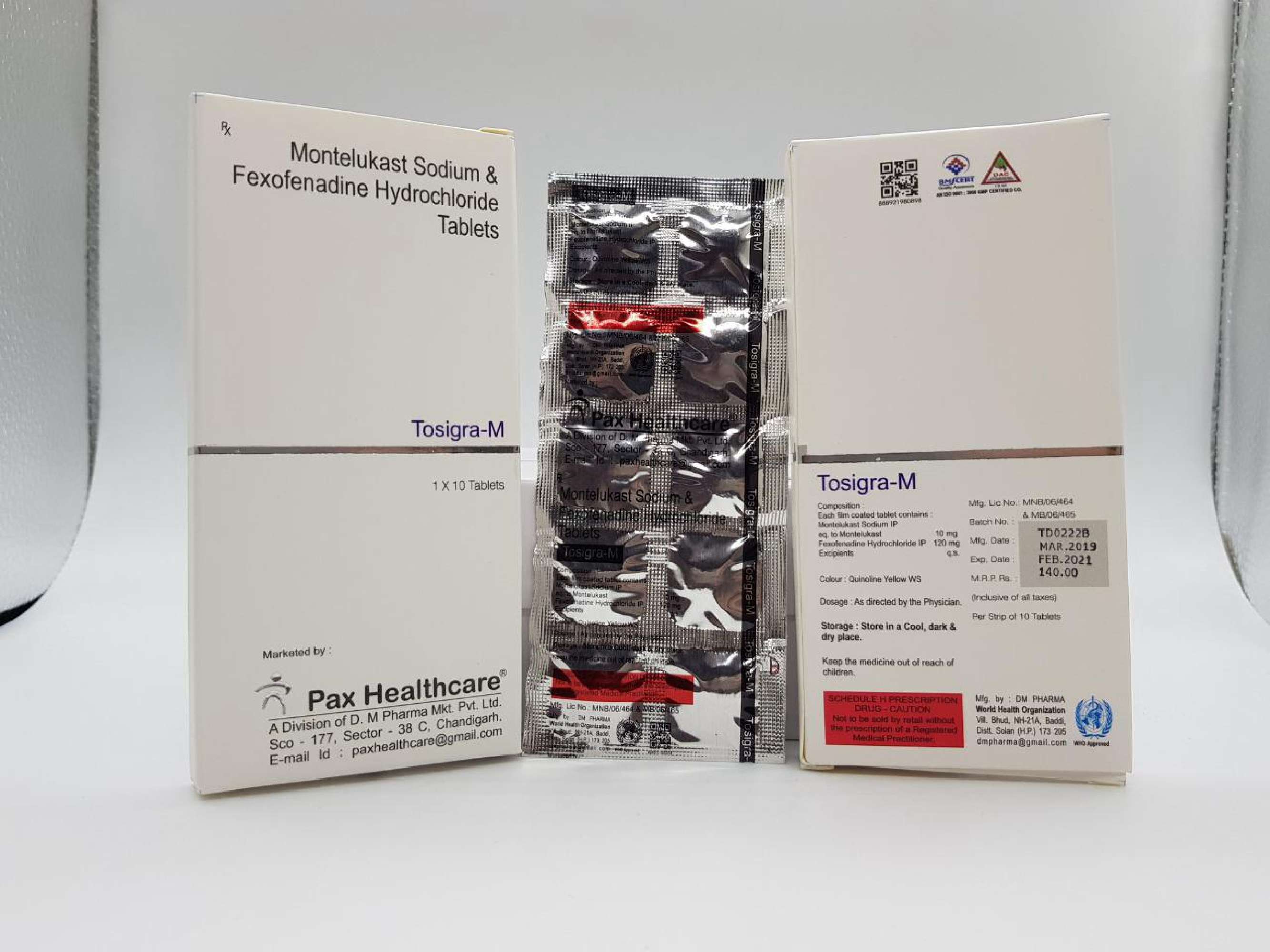 fexofinidine120 mg +montelkulast 10 mg tab