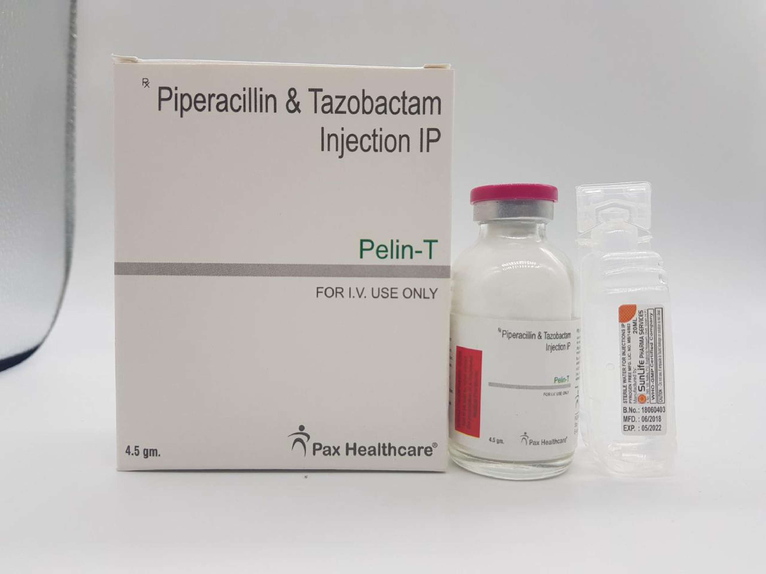 piperacillin 4 gm + tazobactum 0.5 gm