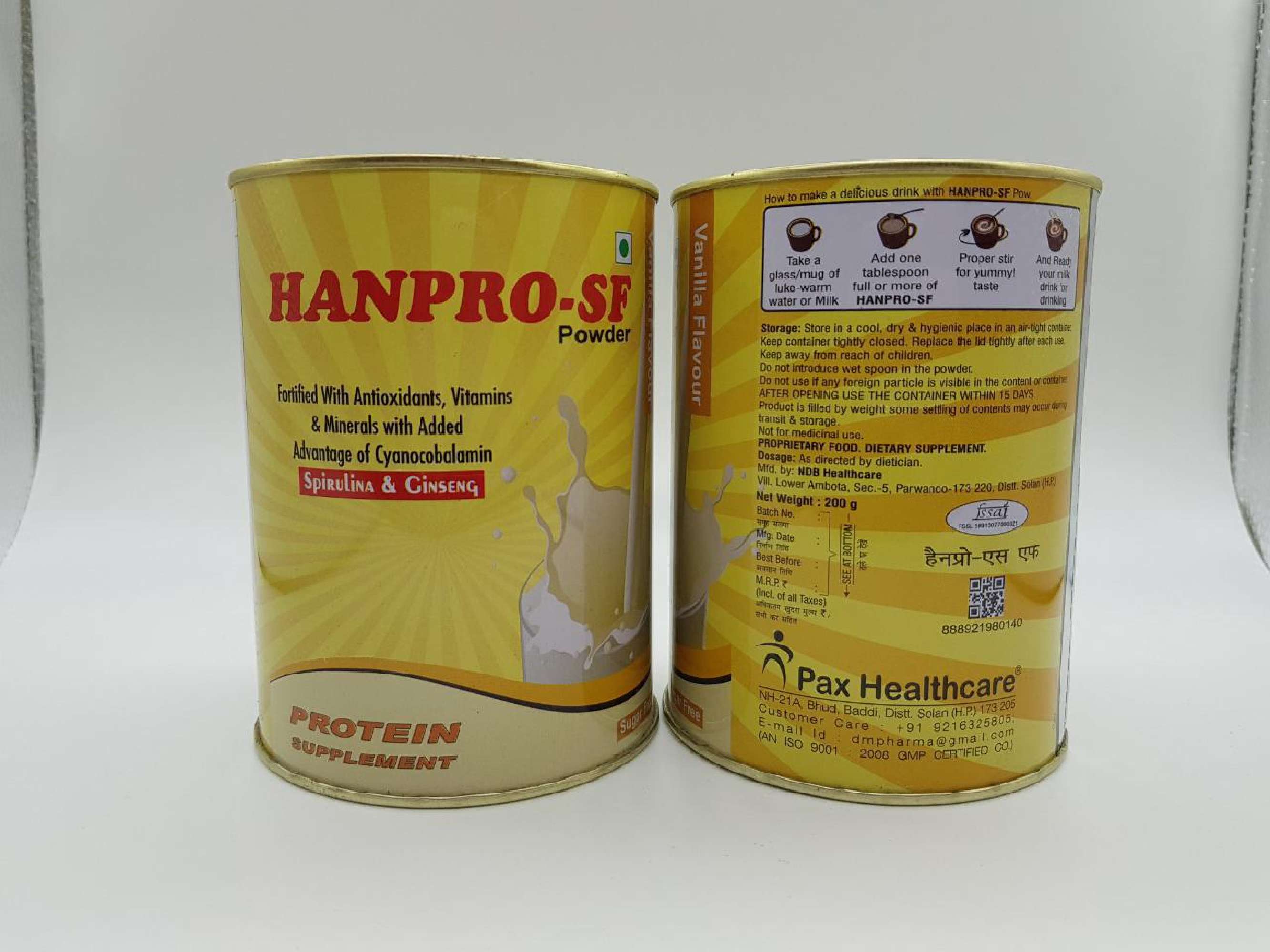 protien powder in vanila flaoure with dha