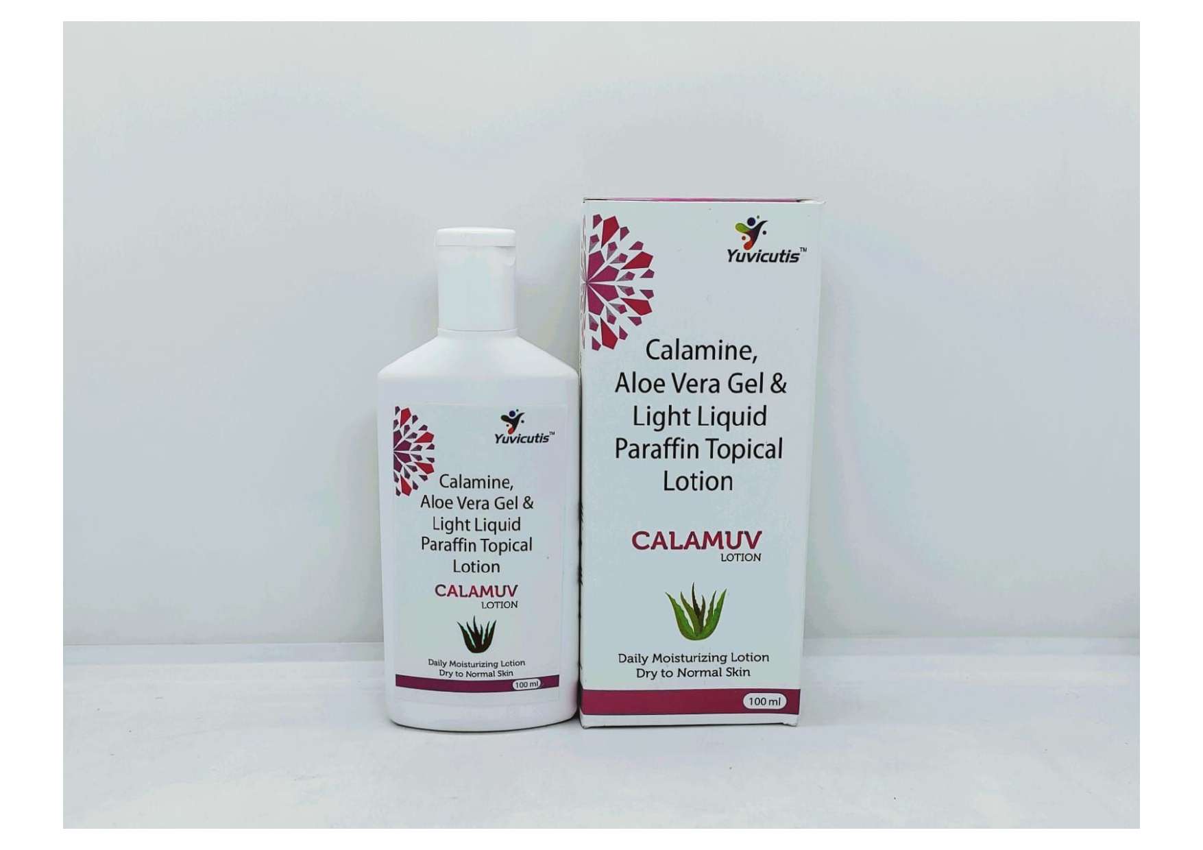 calamine 8.0% w/w+ light liquid paraffin 10.0% w/w + aloe vera gel 10%