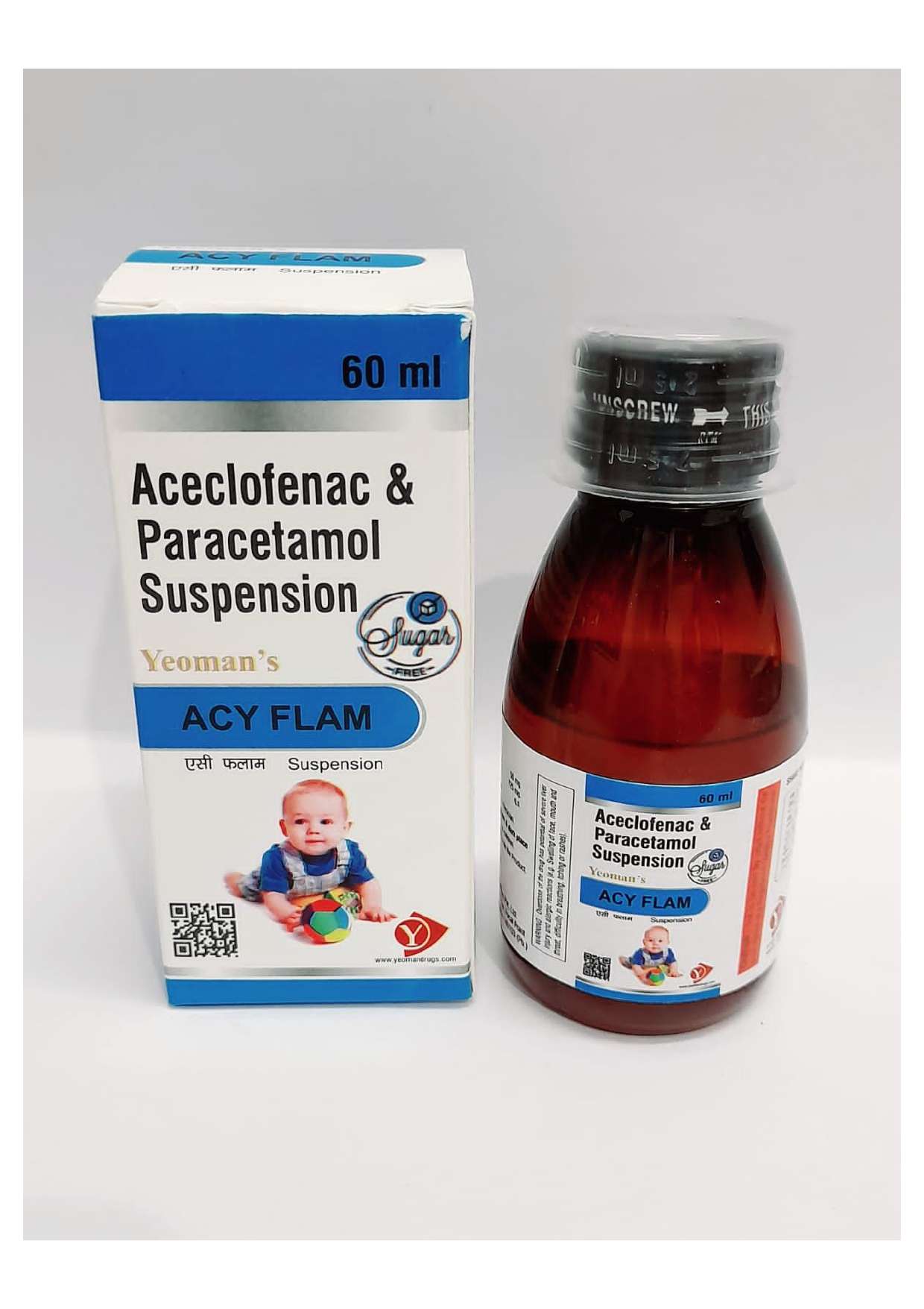 aceclofenac 50mg. + paracetamol 125mg.
