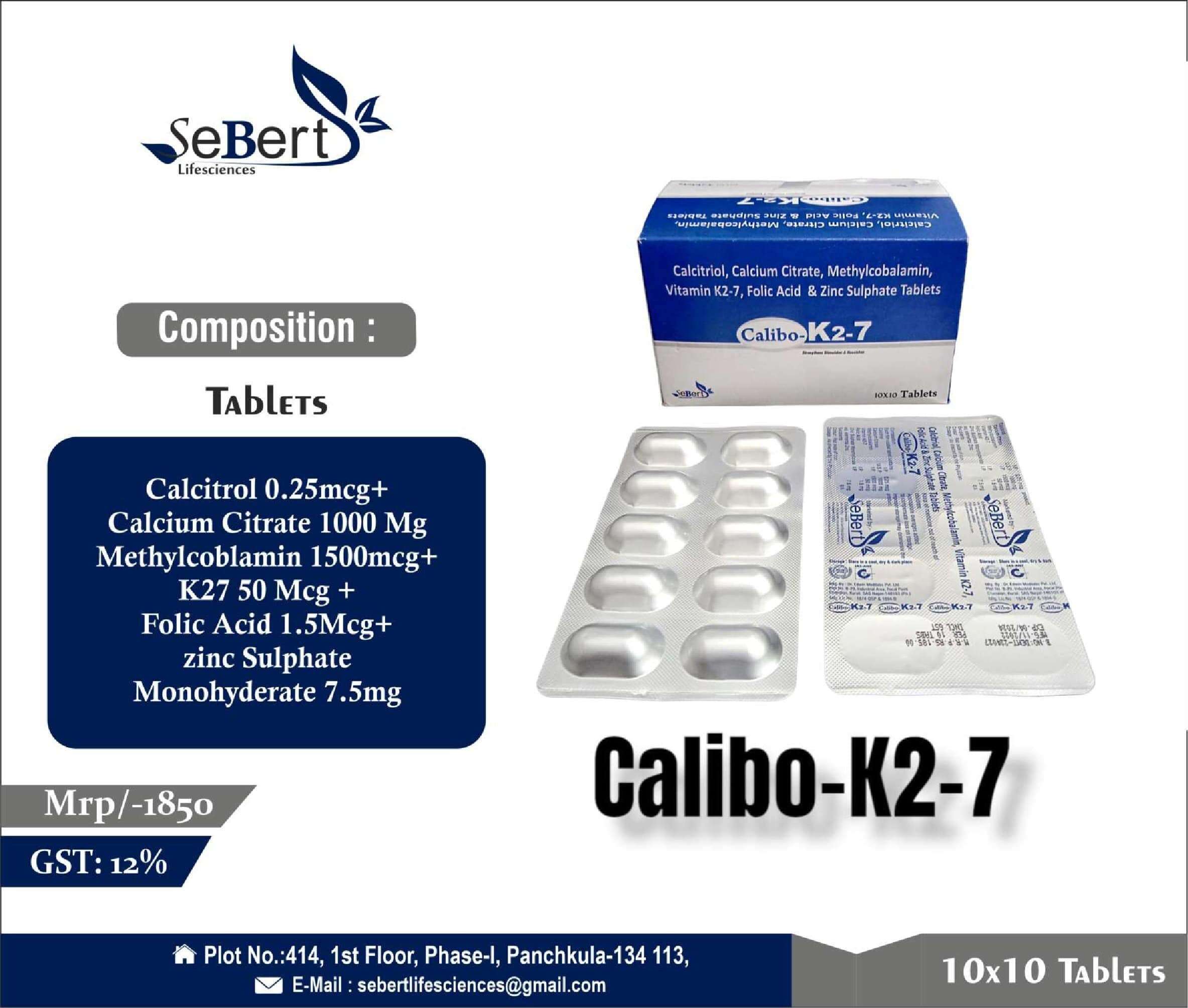 calcitrol 0.25mcg+ calcium citrate 1000 mg+ methylcoblamin 1500mcg+ k27 50 mcg + folic acid_x000d_
1.5 mcg+zinc sulphate monohyderate 7.5mg