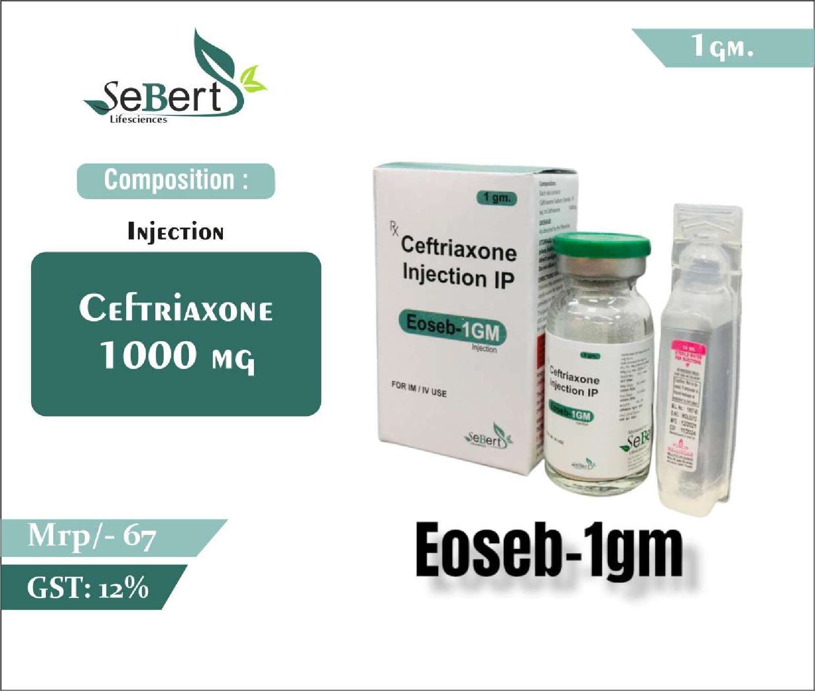 ceftriaxone  1000 mg
