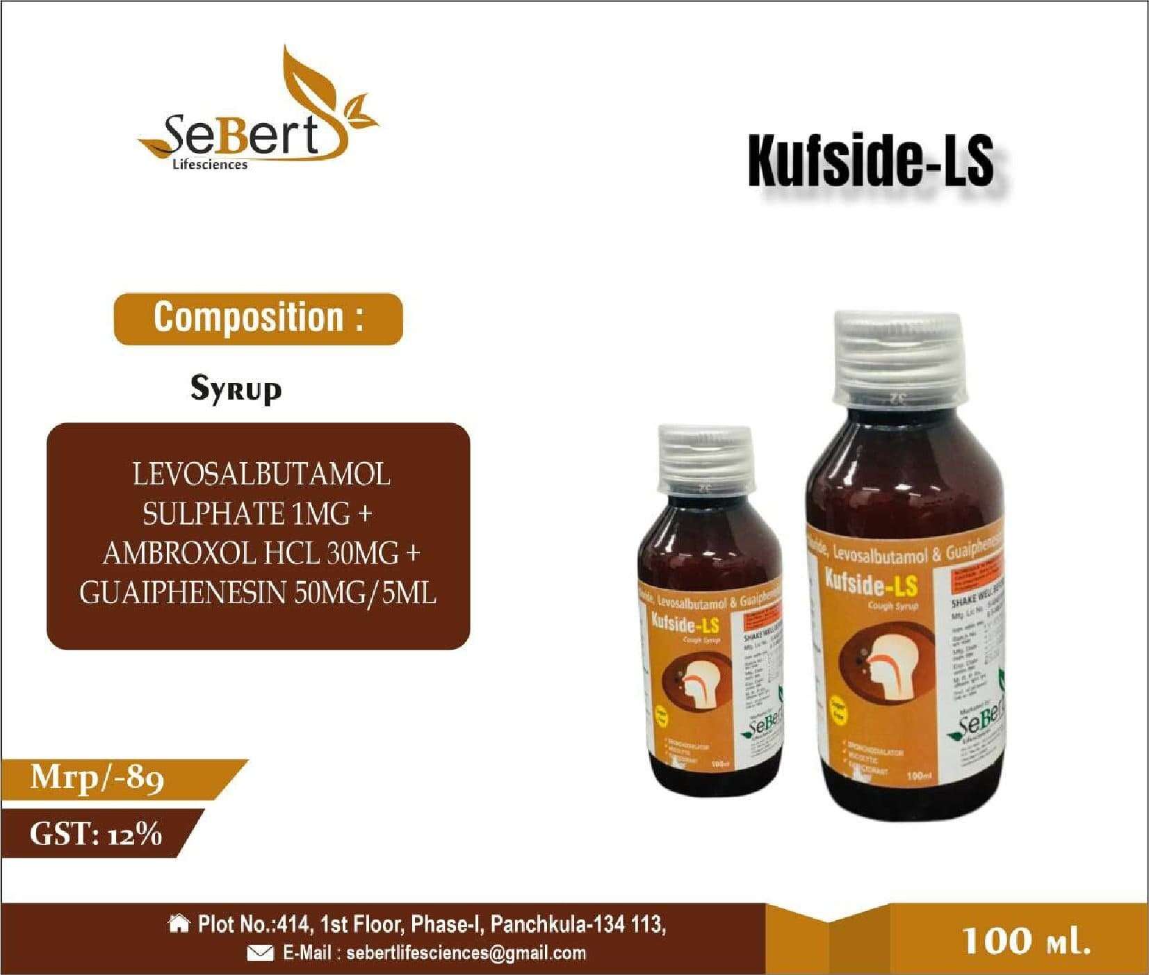 levosalbutamol sulphate 1mg + ambroxol hcl 30mg + guaiphenesin 50mg/5ml syp