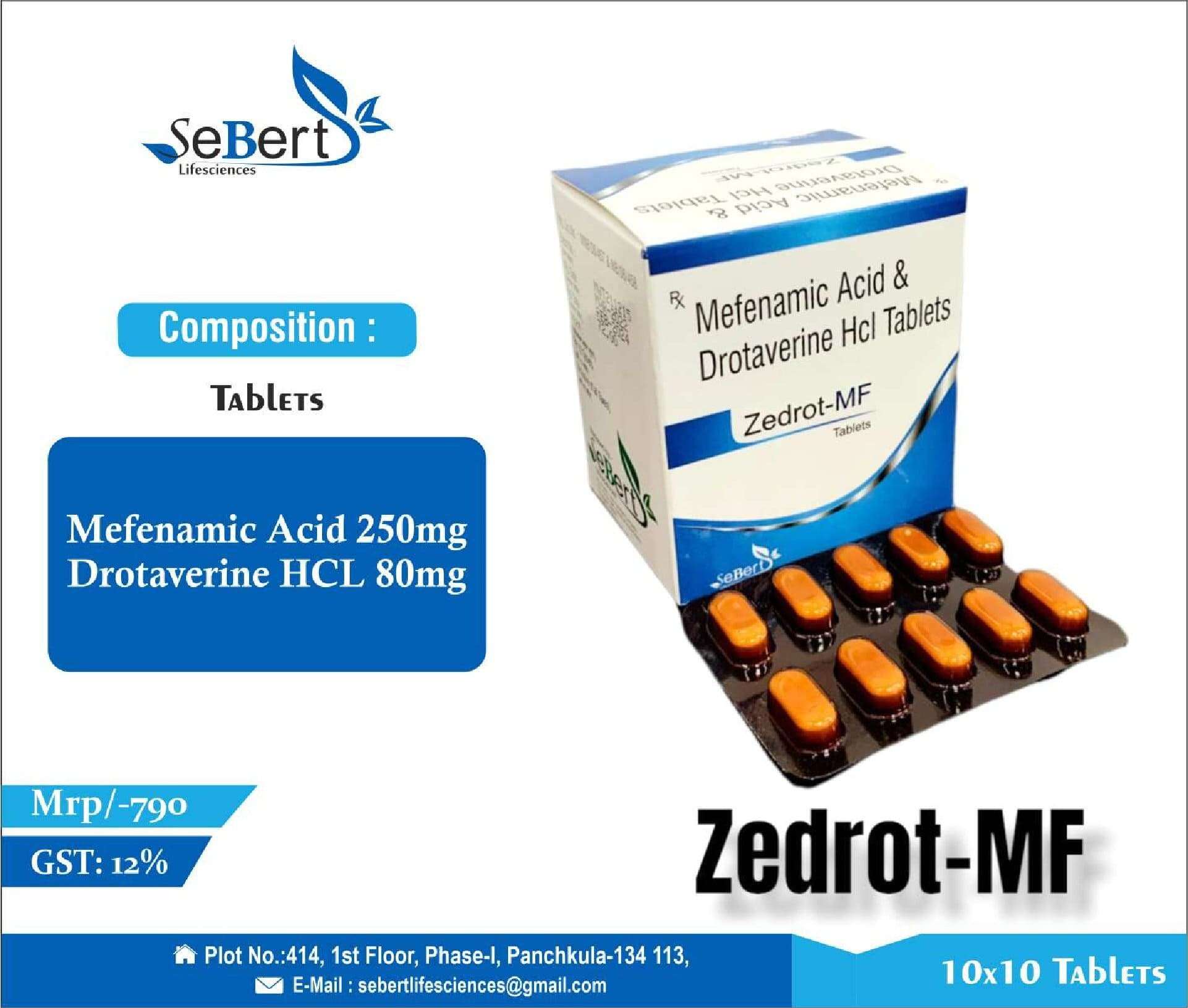 mefenamic acid 250mg + drotaverine hcl 80mg