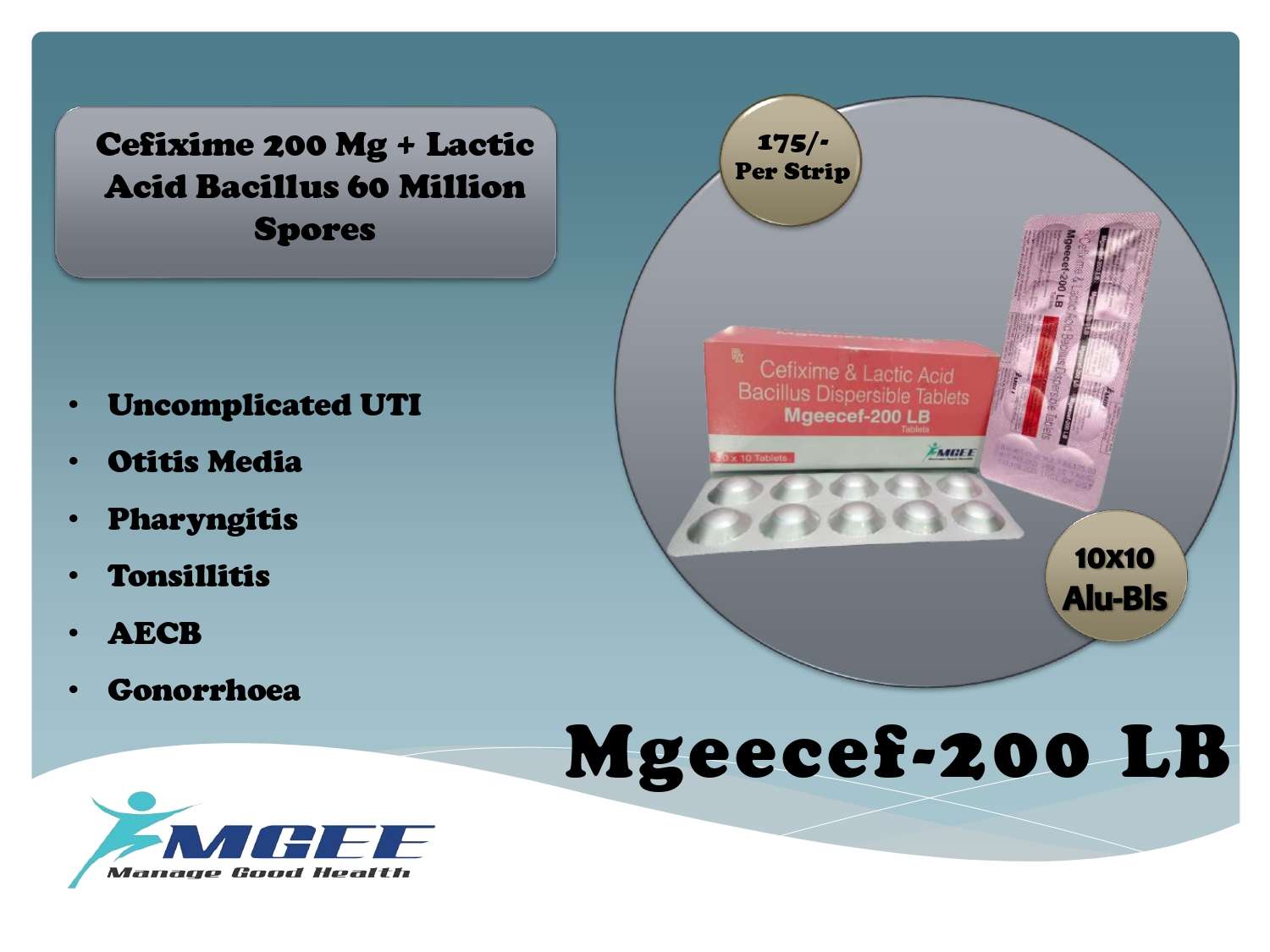 cefixime 200 mg + lactic acid bacillus 60 million spores