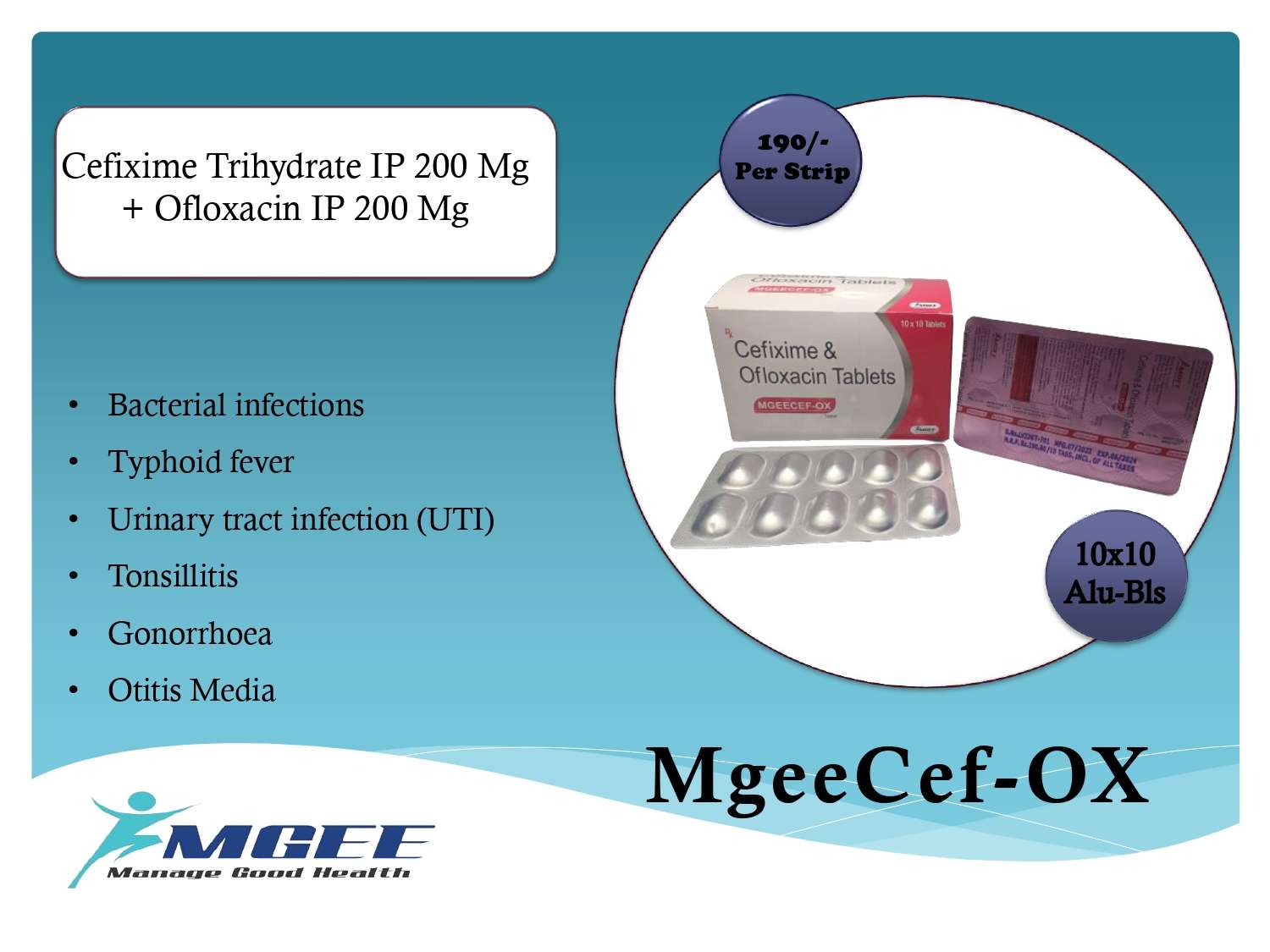 cefixime trihydrate ip 200 mg + ofloxacin ip 200 mg