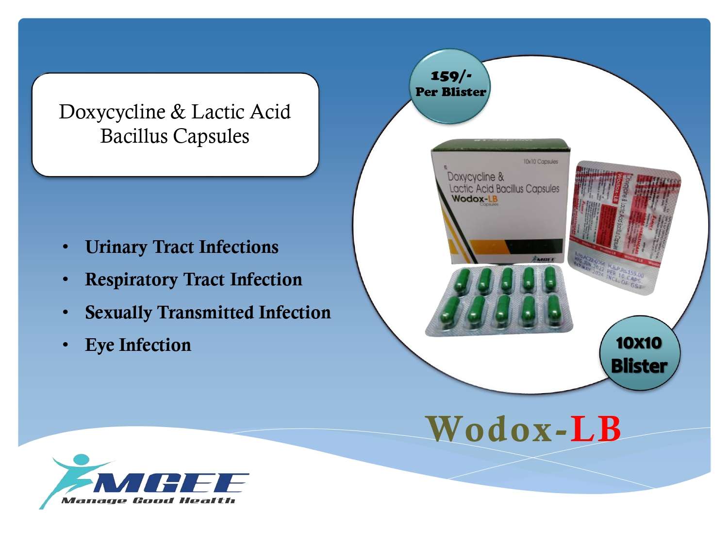 doxycycline + lactic acid bacillus