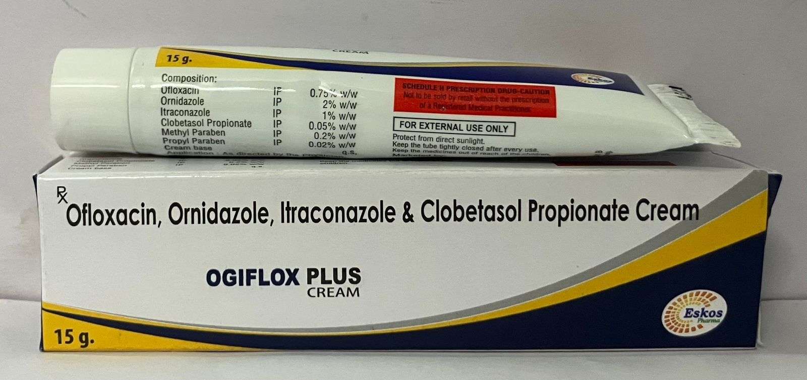 ofloxacin + ornidazole + itraconazole & clobetasol propionate cream