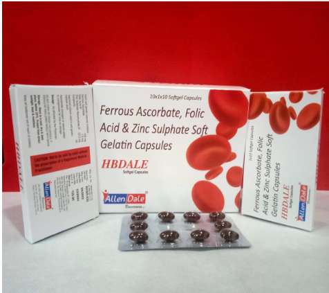 ferrous ascorbate 100mg,folic acid 1.5mg,zinc sulphate monohydrate ip 22.5 mg